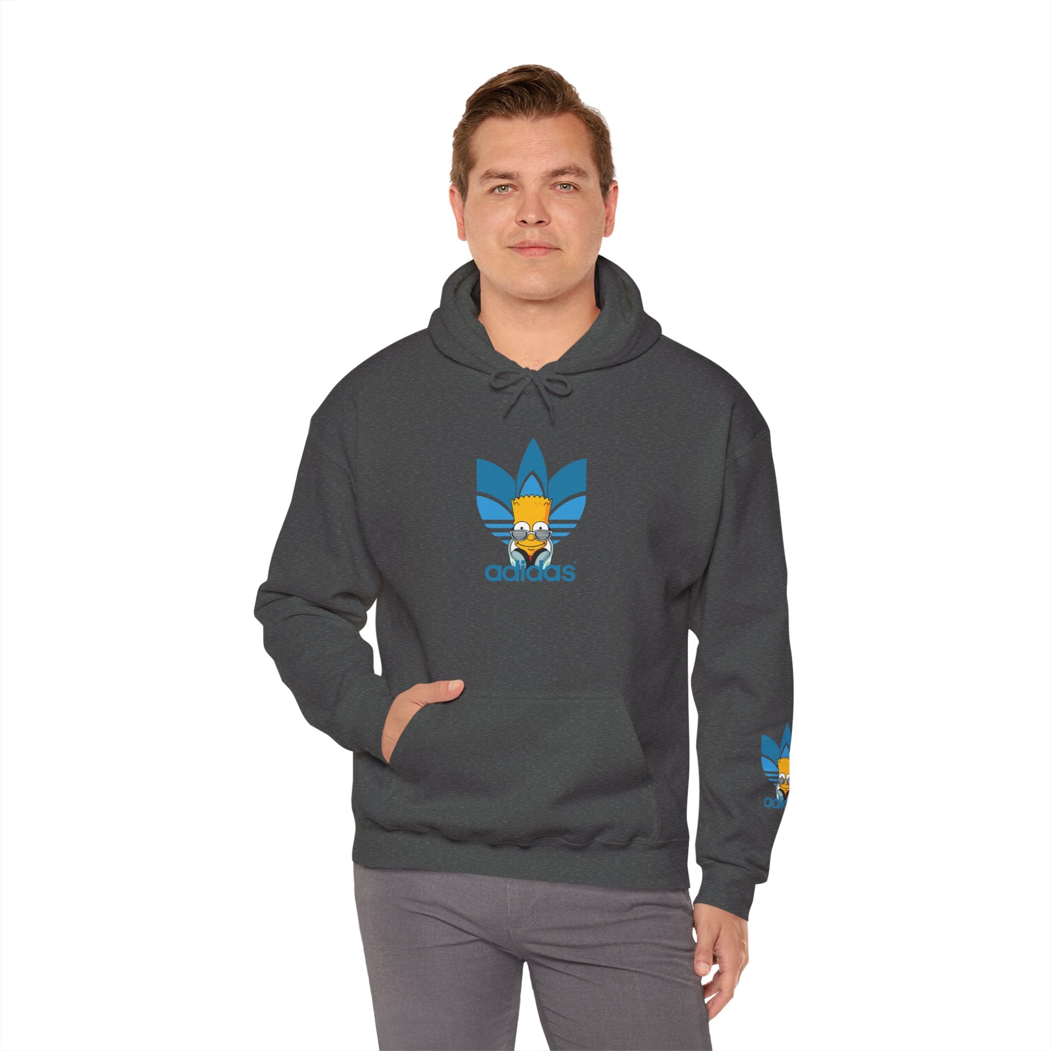 Hoodie — Retro Blue Trefoil Cartoon Logo Hoodie