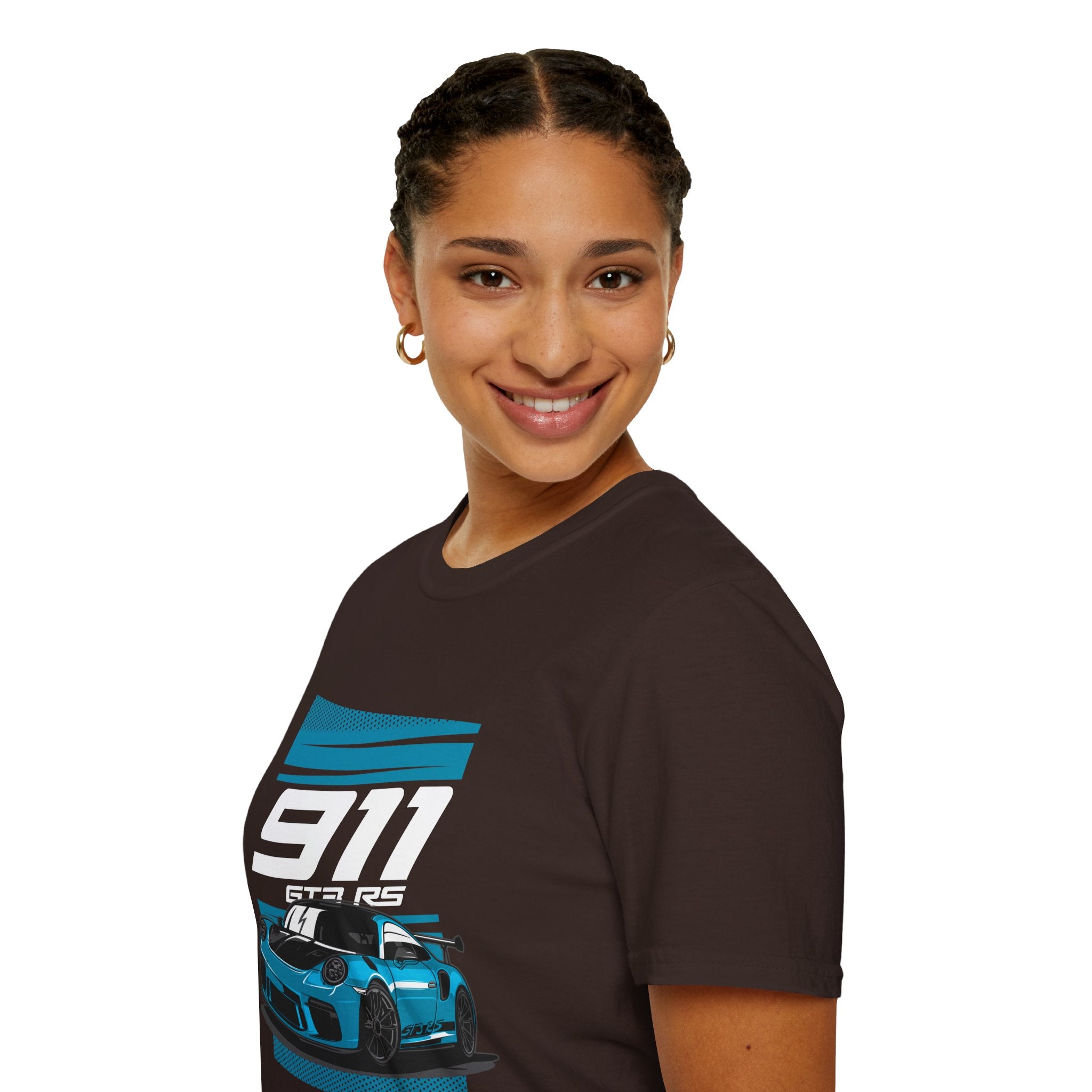 Porsche 911 GT3 RS Racing T-Shirt — Blue Track Car Graphic Tee