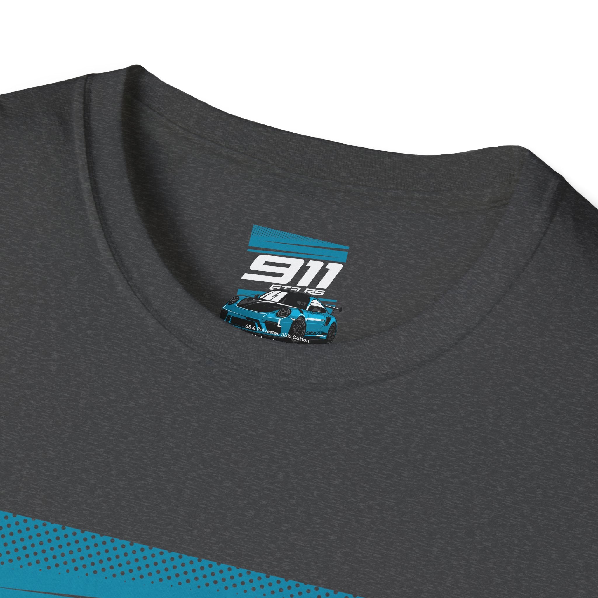Porsche 911 GT3 RS Racing T-Shirt — Blue Track Car Graphic Tee