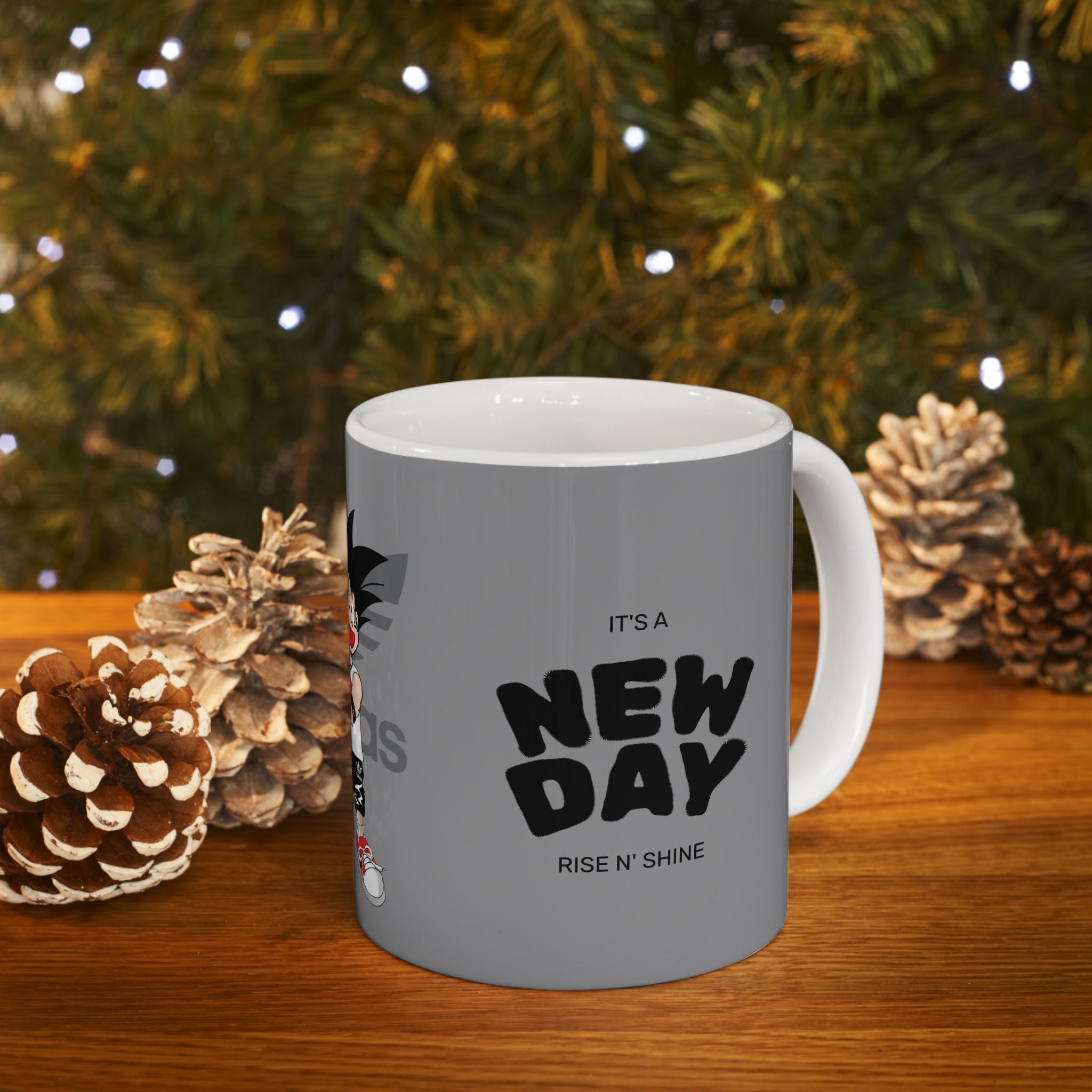 Anime Sneakerhead Mug — Cute Boy with Shoe Boxes, Retro Streetwear Coffee Cup (11oz/15oz)