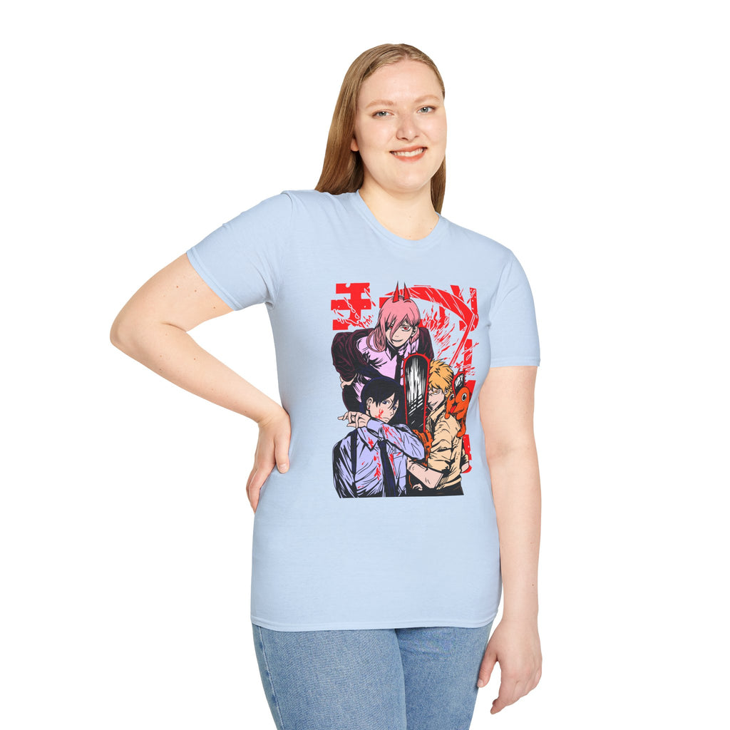Anime Character Group T-Shirt — Devil Hunter Squad Graphic Tee