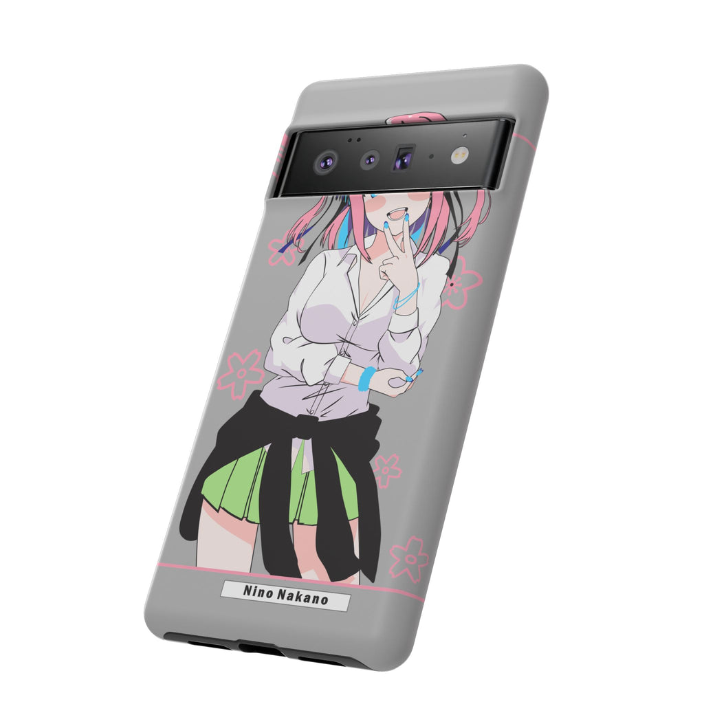 Anime Girl Phone Case — Pink Haired Schoolgirl "Nino Nakano" Cute Otaku Protective Case