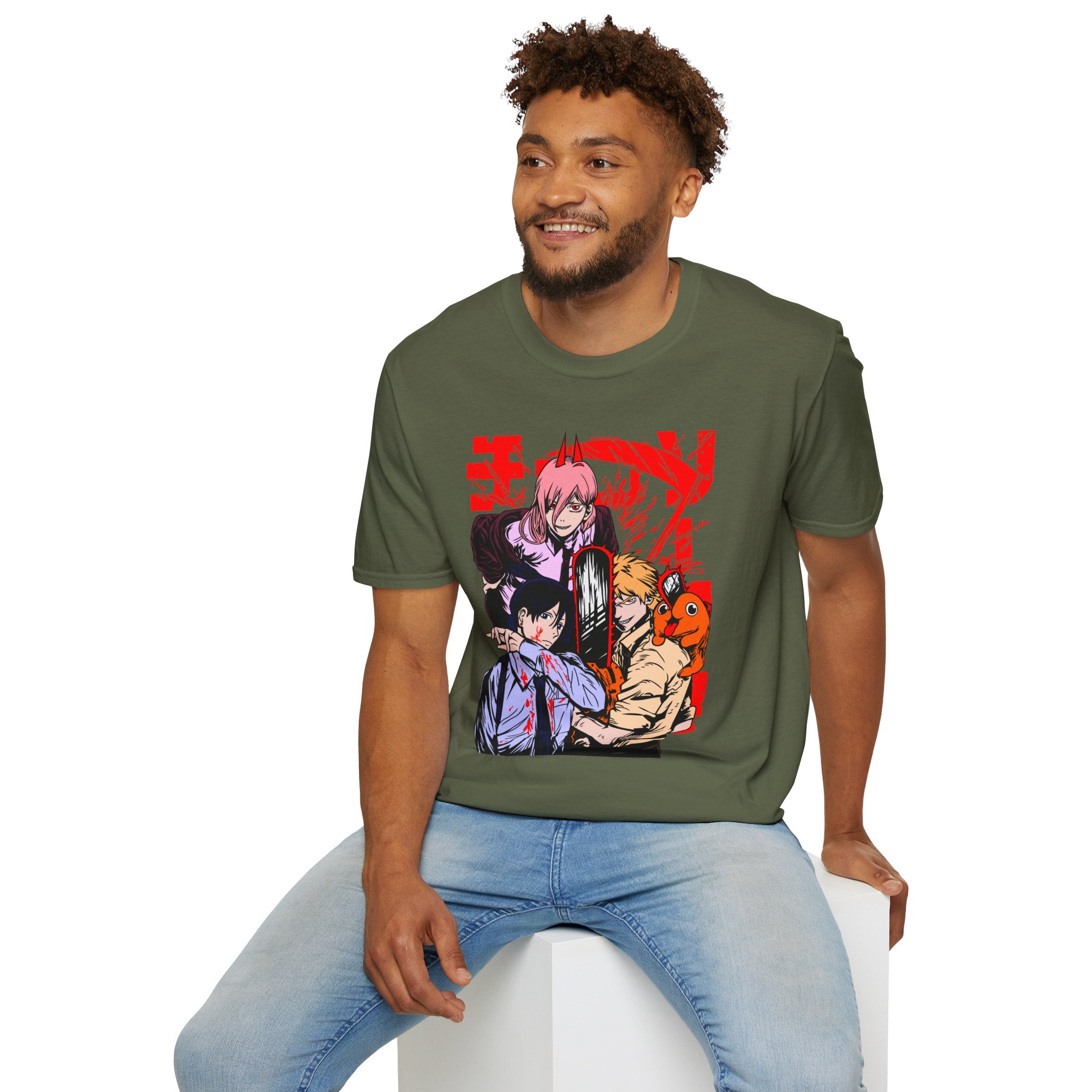 Anime Character Group T-Shirt — Devil Hunter Squad Graphic Tee