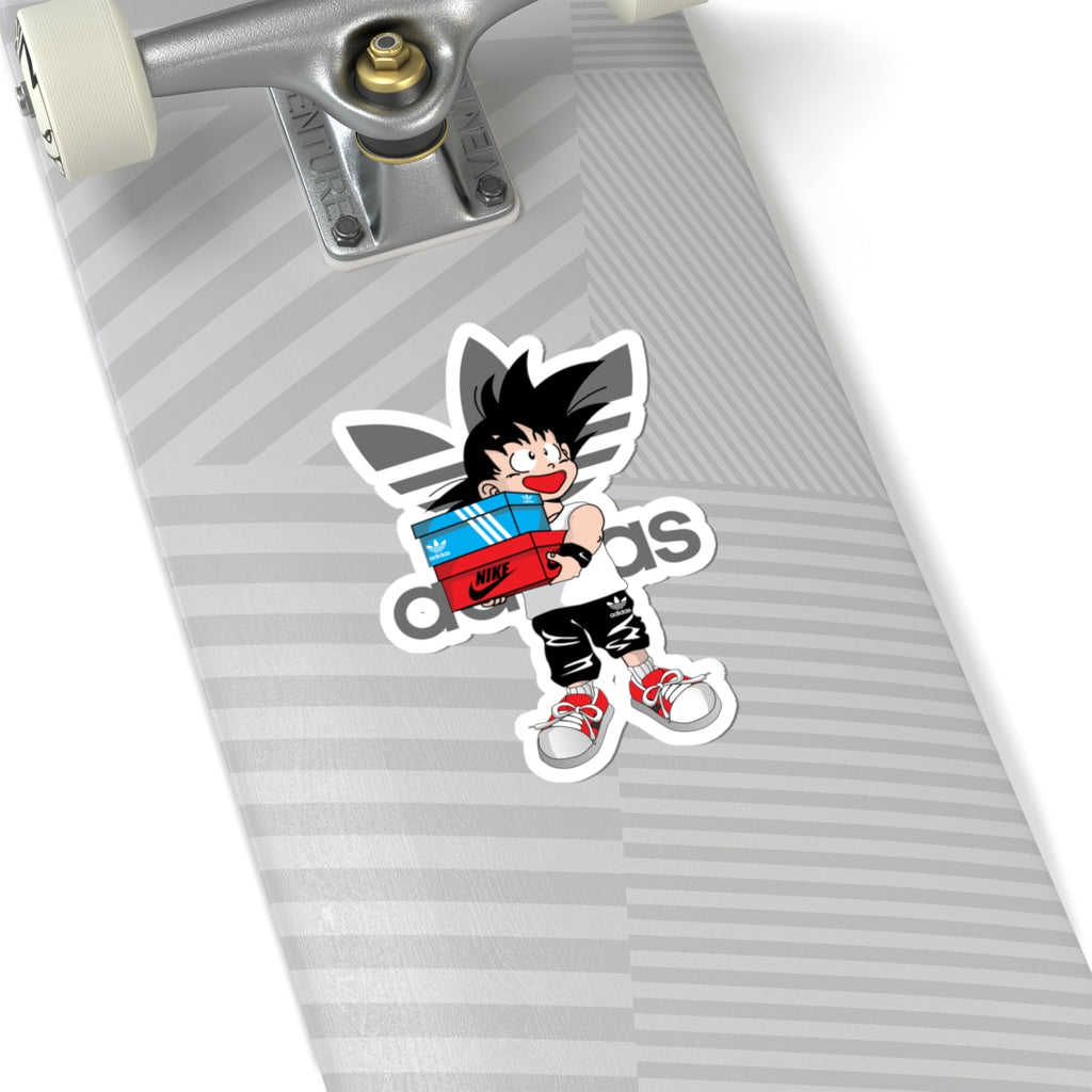 Retro Sneaker Kid Sticker — Kiss-Cut Fashion Sticker (Adidas/Nike Style)