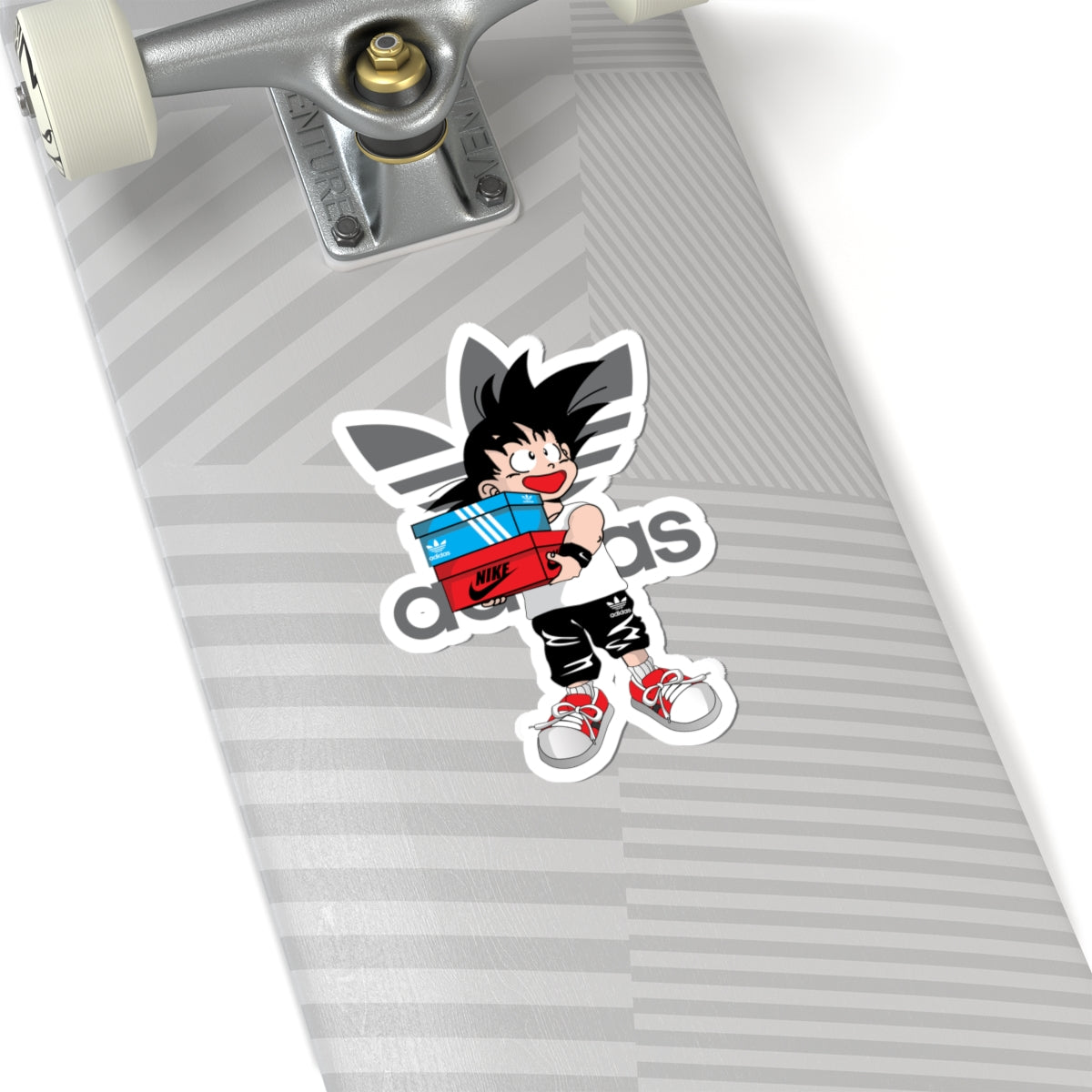Retro Sneaker Kid Sticker — Kiss-Cut Fashion Sticker (Adidas/Nike Style)