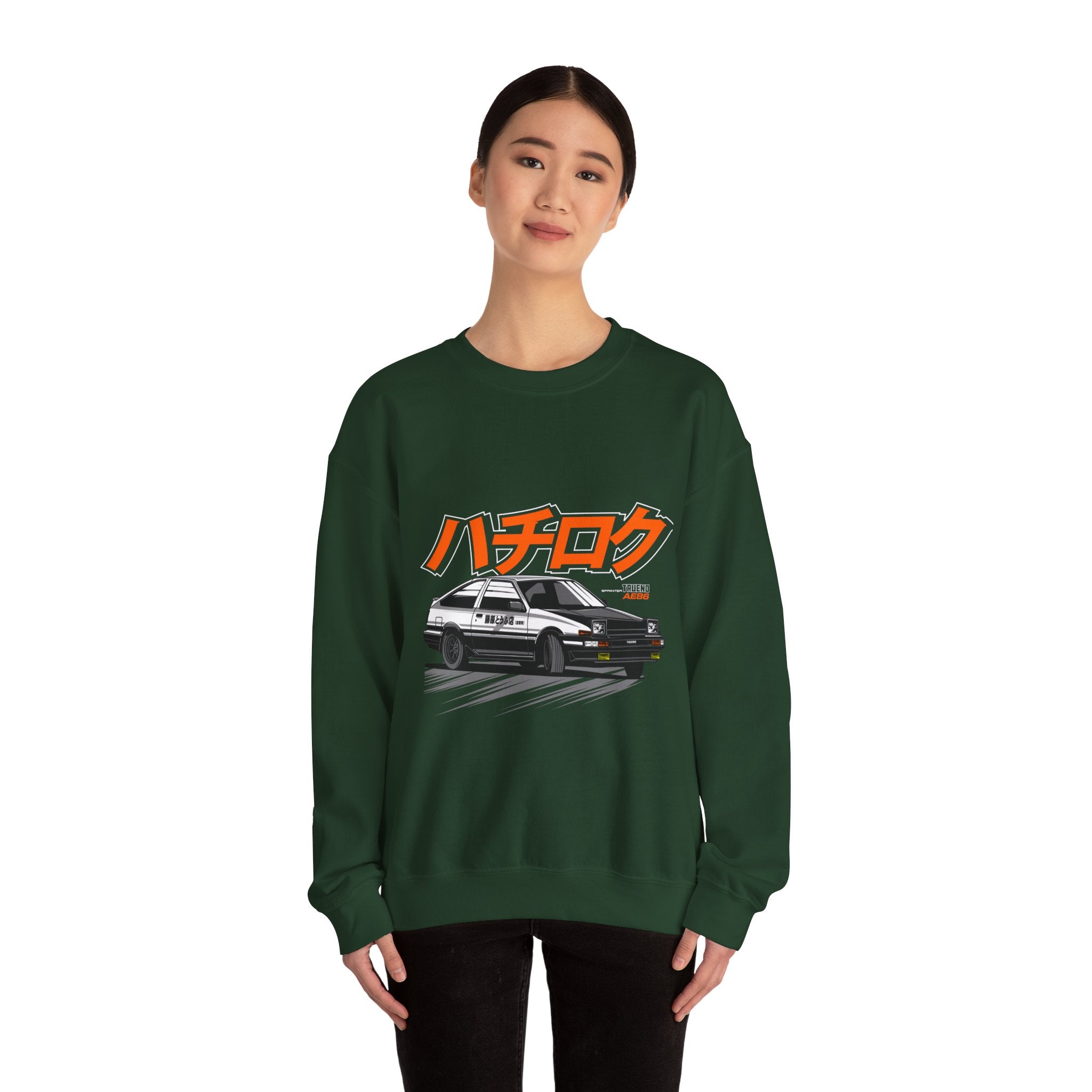 Hachiroku AE86 Car Crewneck Sweatshirt — JDM Drift Classic