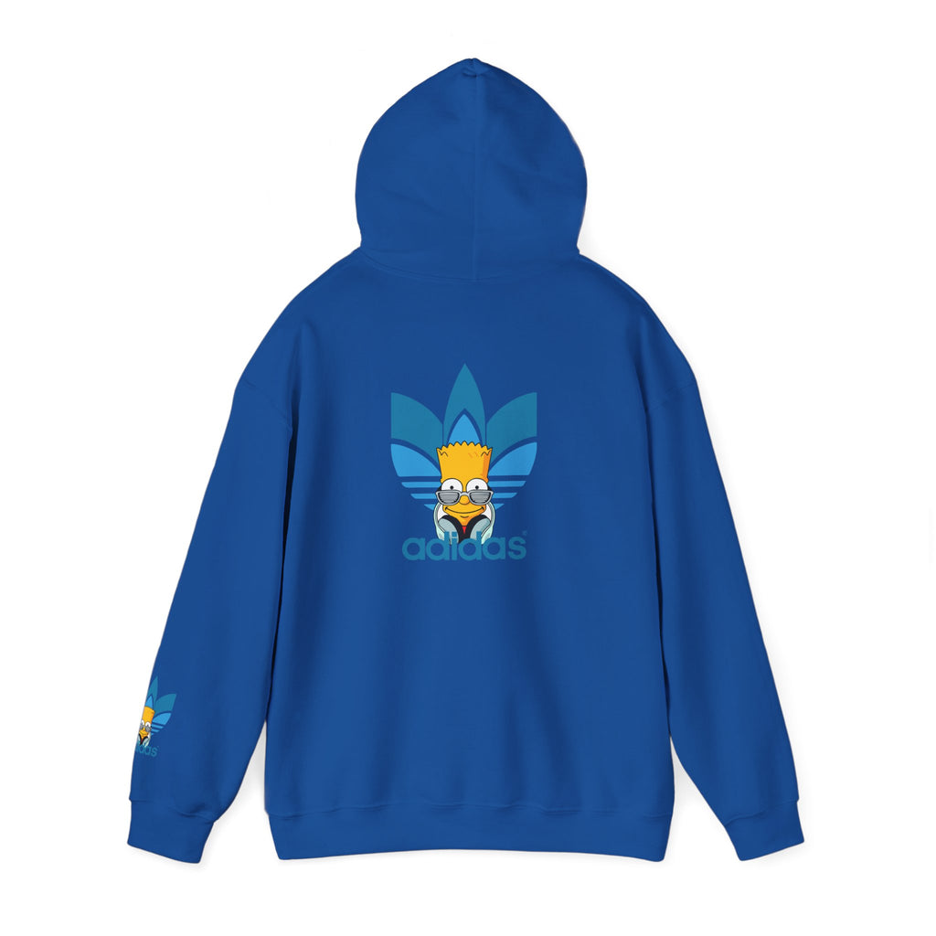 Hoodie — Retro Blue Trefoil Cartoon Logo Hoodie
