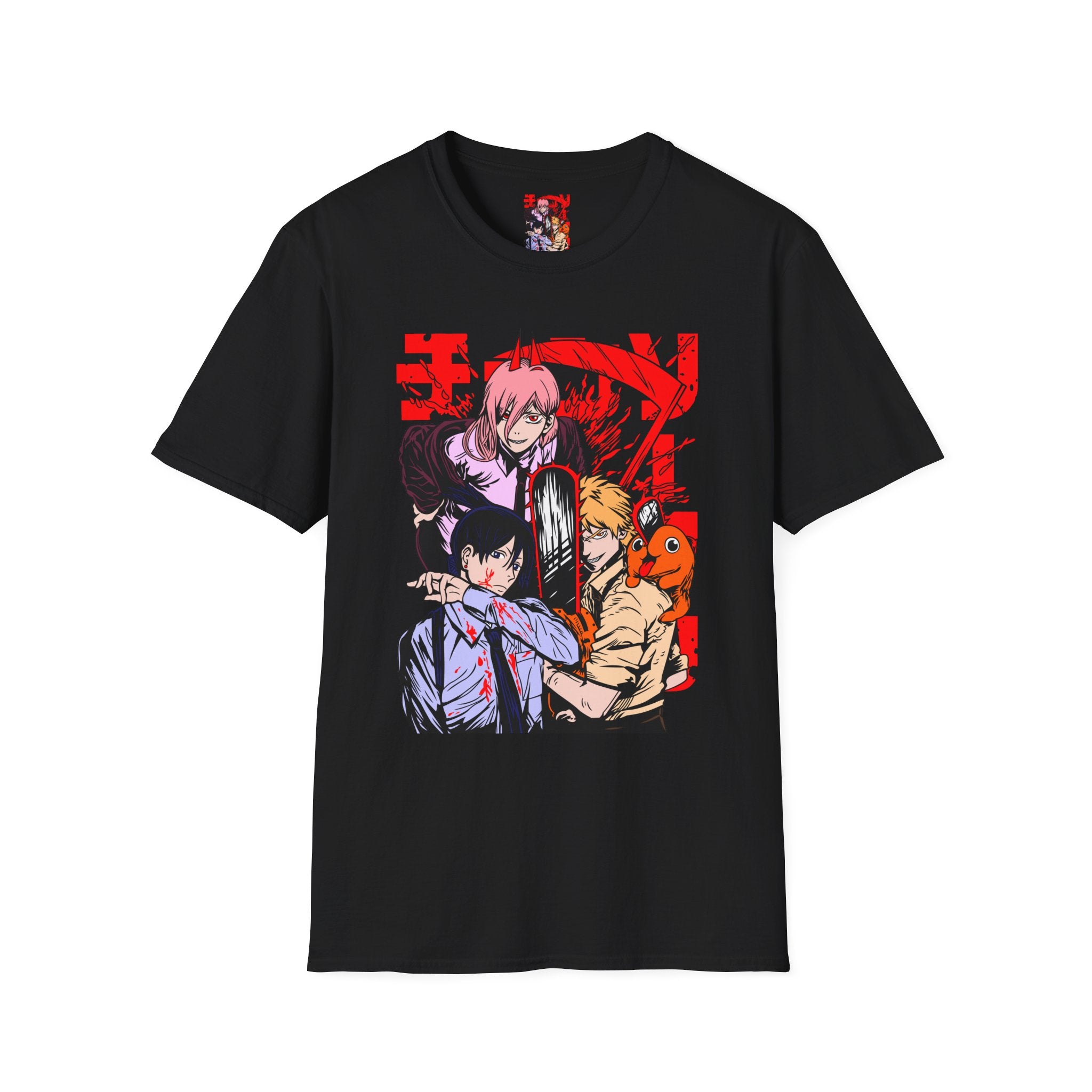 Anime Character Group T-Shirt — Devil Hunter Squad Graphic Tee