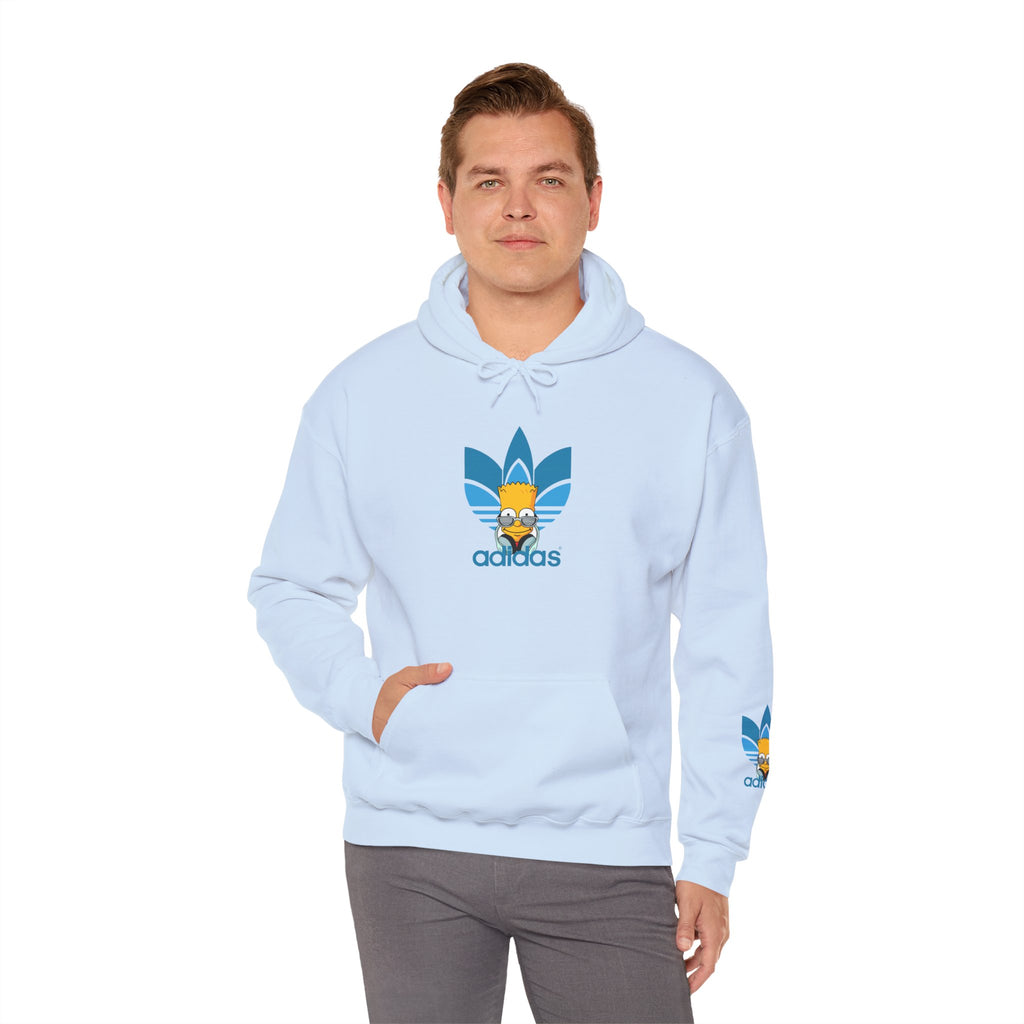 Hoodie — Retro Blue Trefoil Cartoon Logo Hoodie
