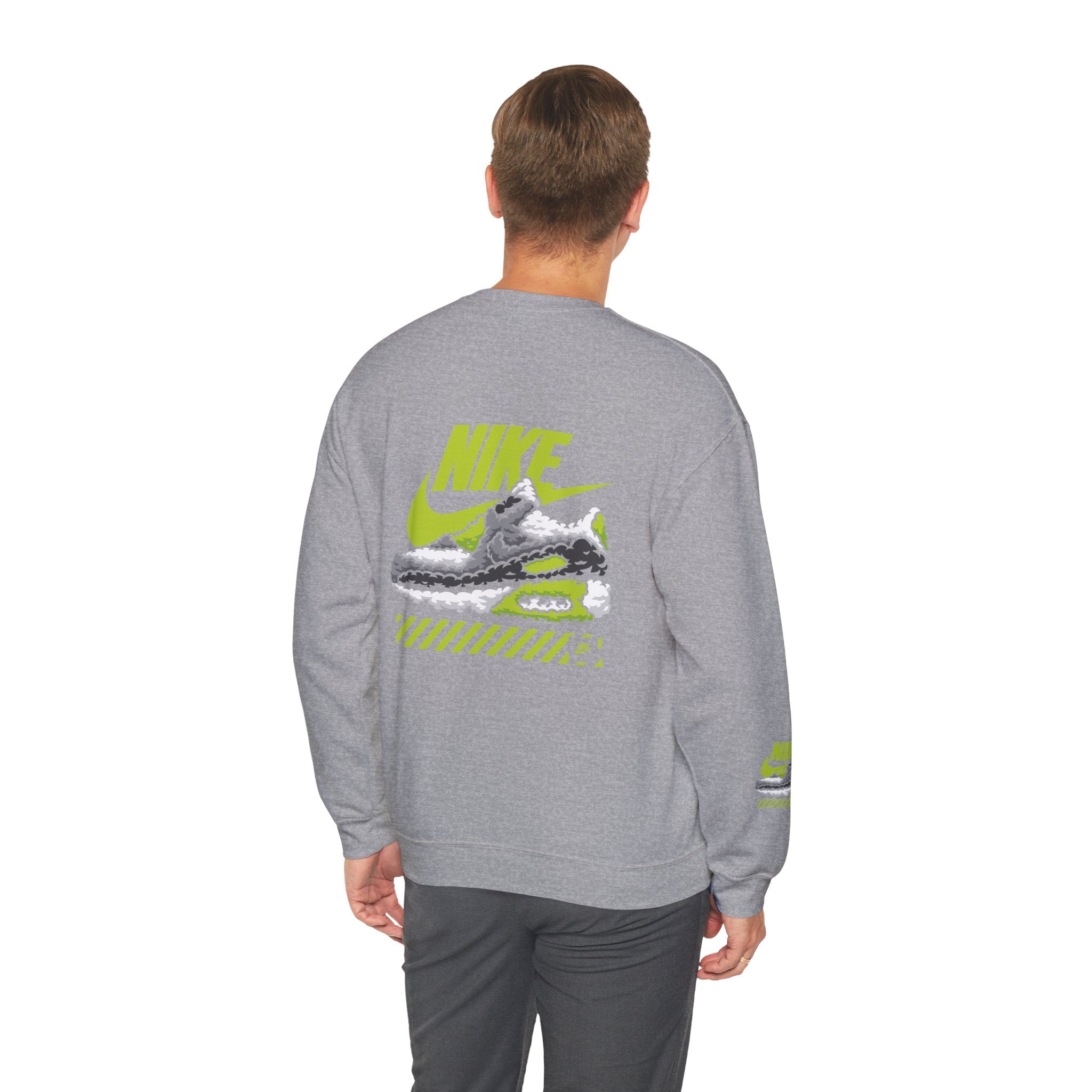 Nike Graphic Crewneck Sweatshirt — Retro Sneaker Logo Pullover