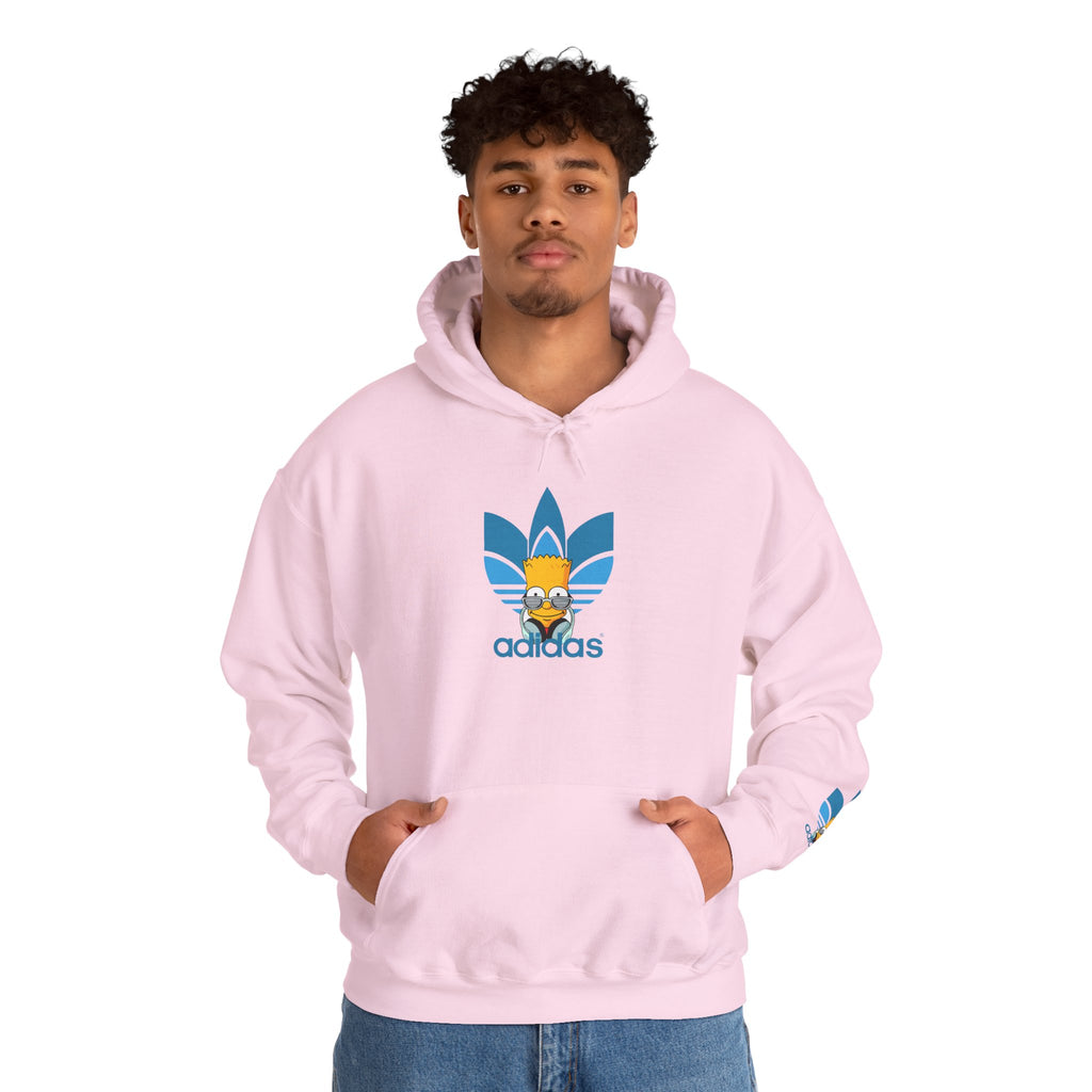 Hoodie — Retro Blue Trefoil Cartoon Logo Hoodie