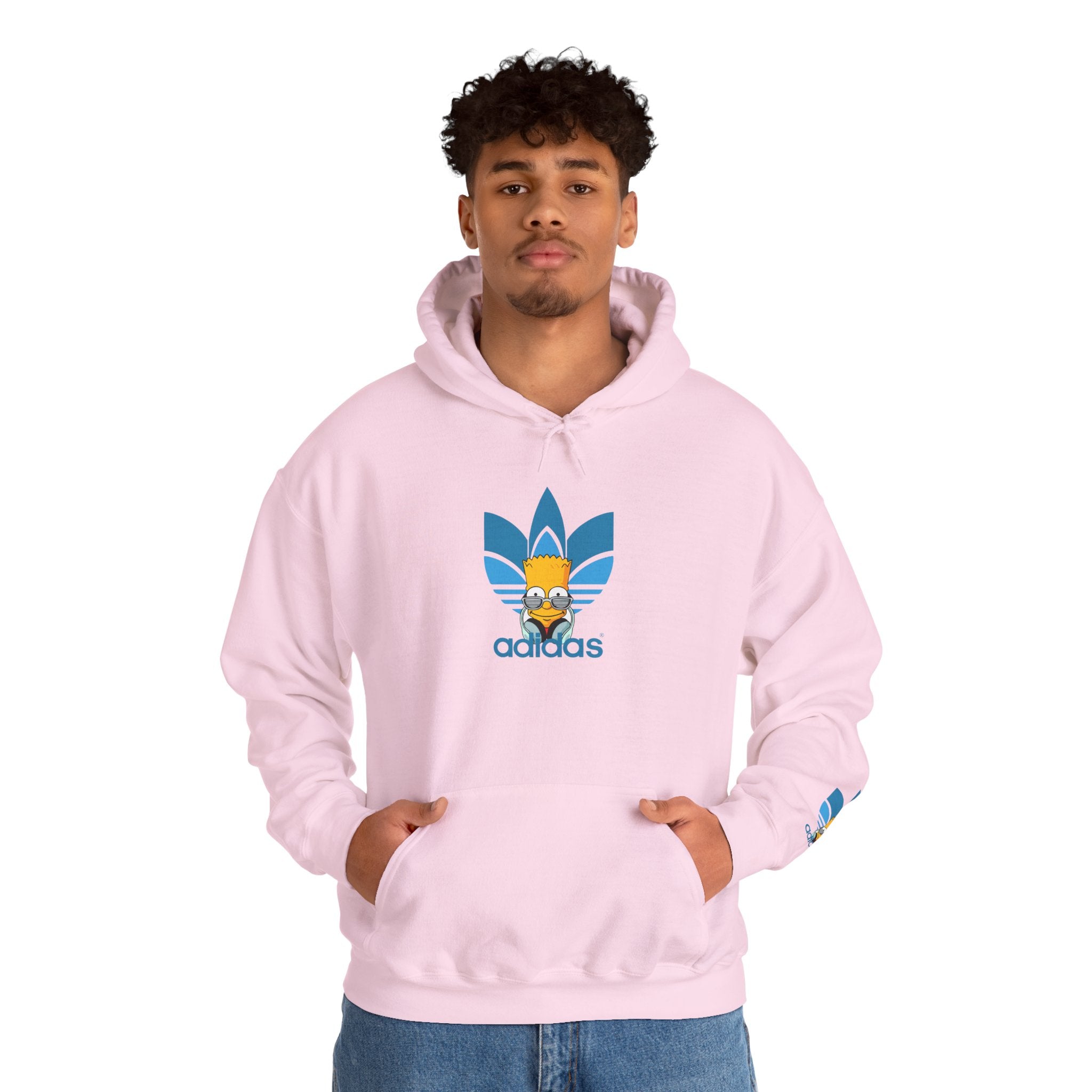 Hoodie — Retro Blue Trefoil Cartoon Logo Hoodie
