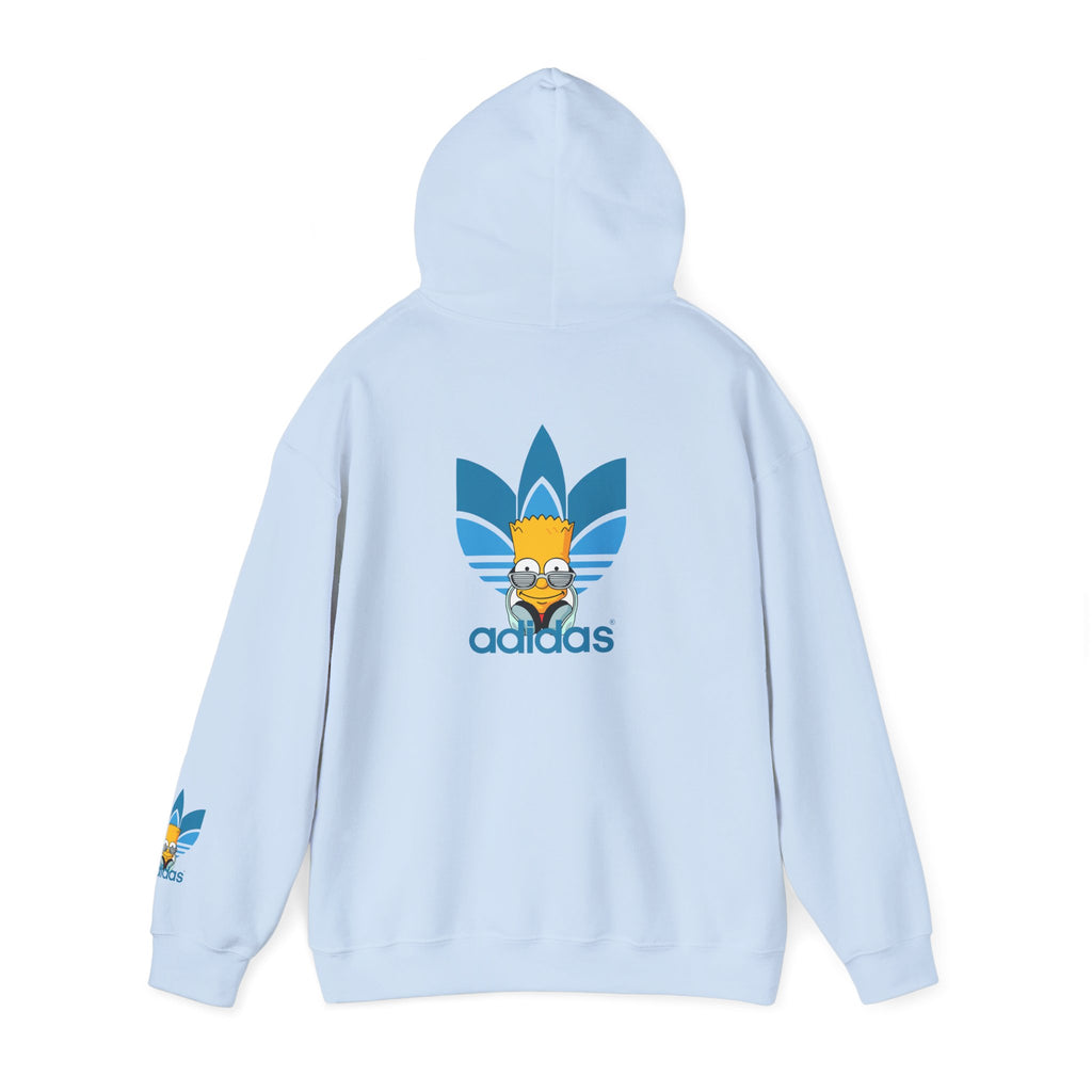 Hoodie — Retro Blue Trefoil Cartoon Logo Hoodie