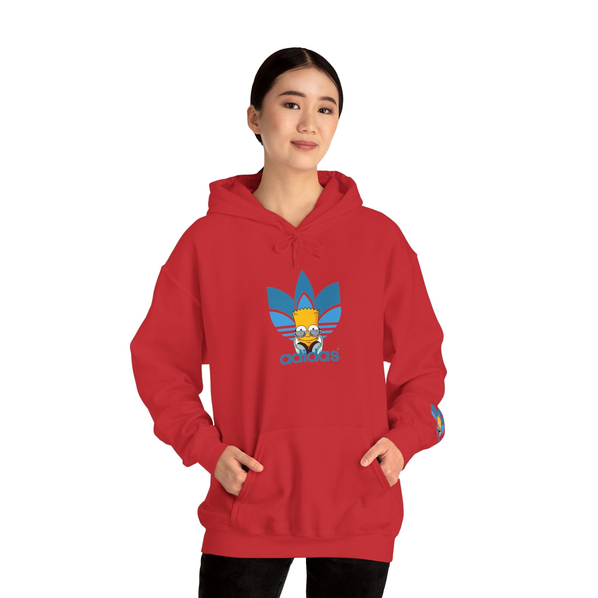 Hoodie — Retro Blue Trefoil Cartoon Logo Hoodie