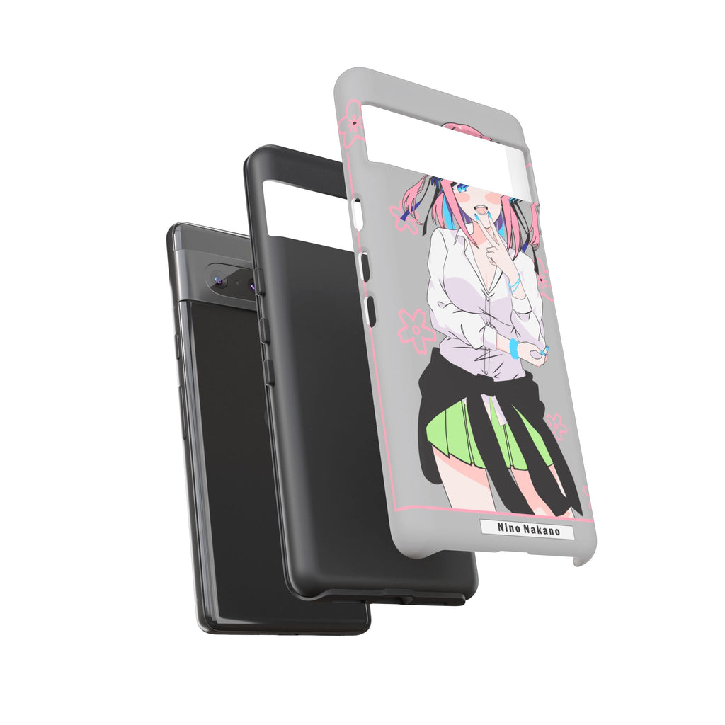 Anime Girl Phone Case — Pink Haired Schoolgirl "Nino Nakano" Cute Otaku Protective Case