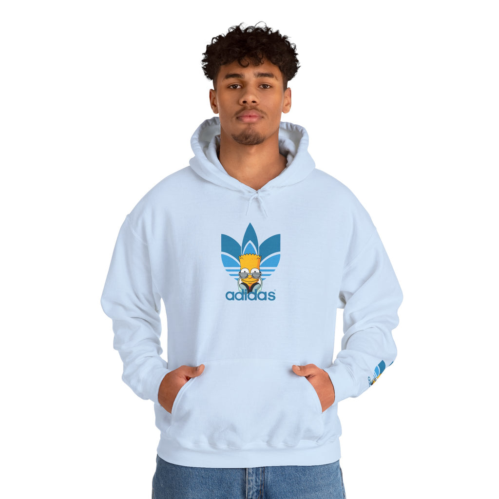 Hoodie — Retro Blue Trefoil Cartoon Logo Hoodie