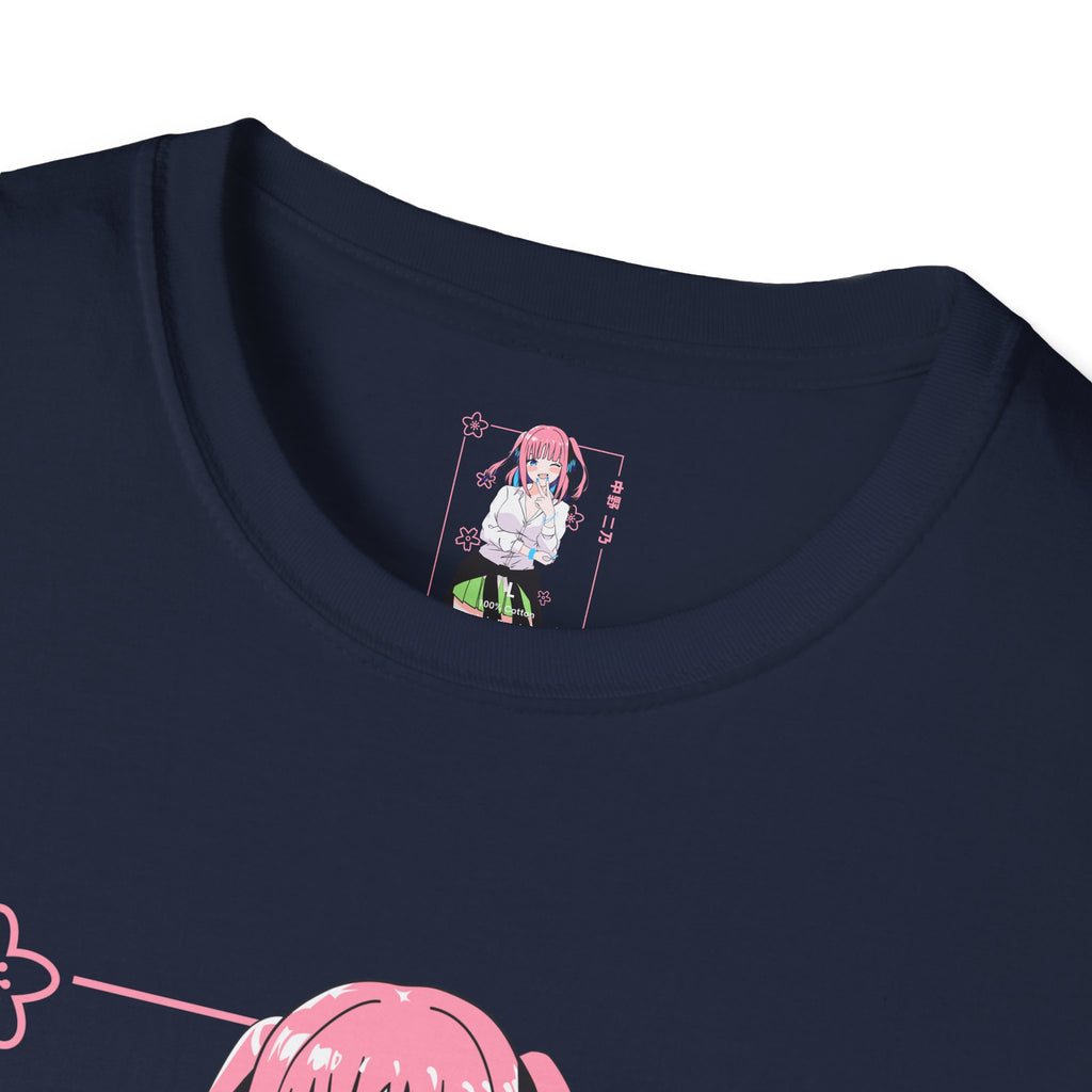 Anime Character T-Shirt — Cute Pink-Haired Schoolgirl Design ("Miku Nakano")