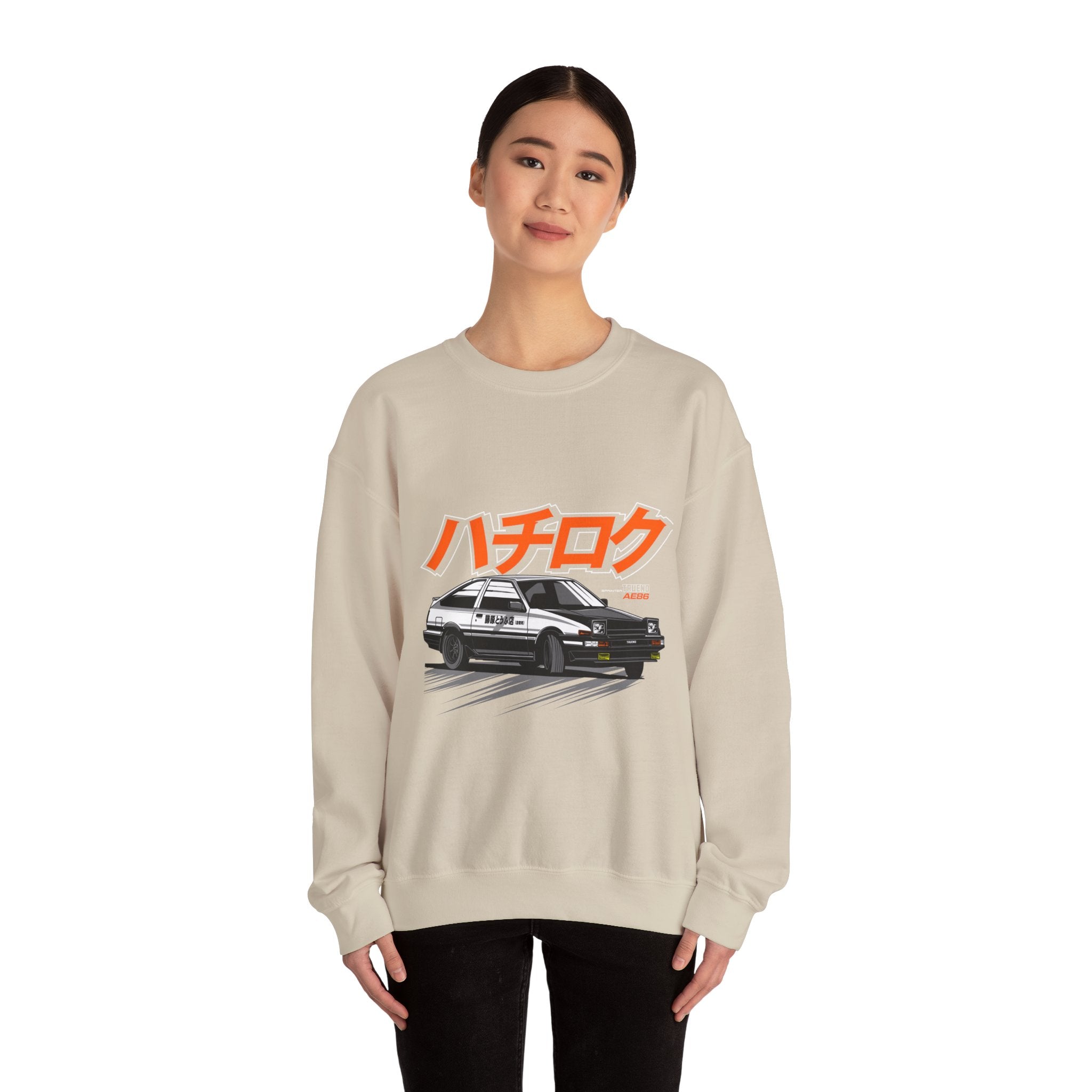 Hachiroku AE86 Car Crewneck Sweatshirt — JDM Drift Classic
