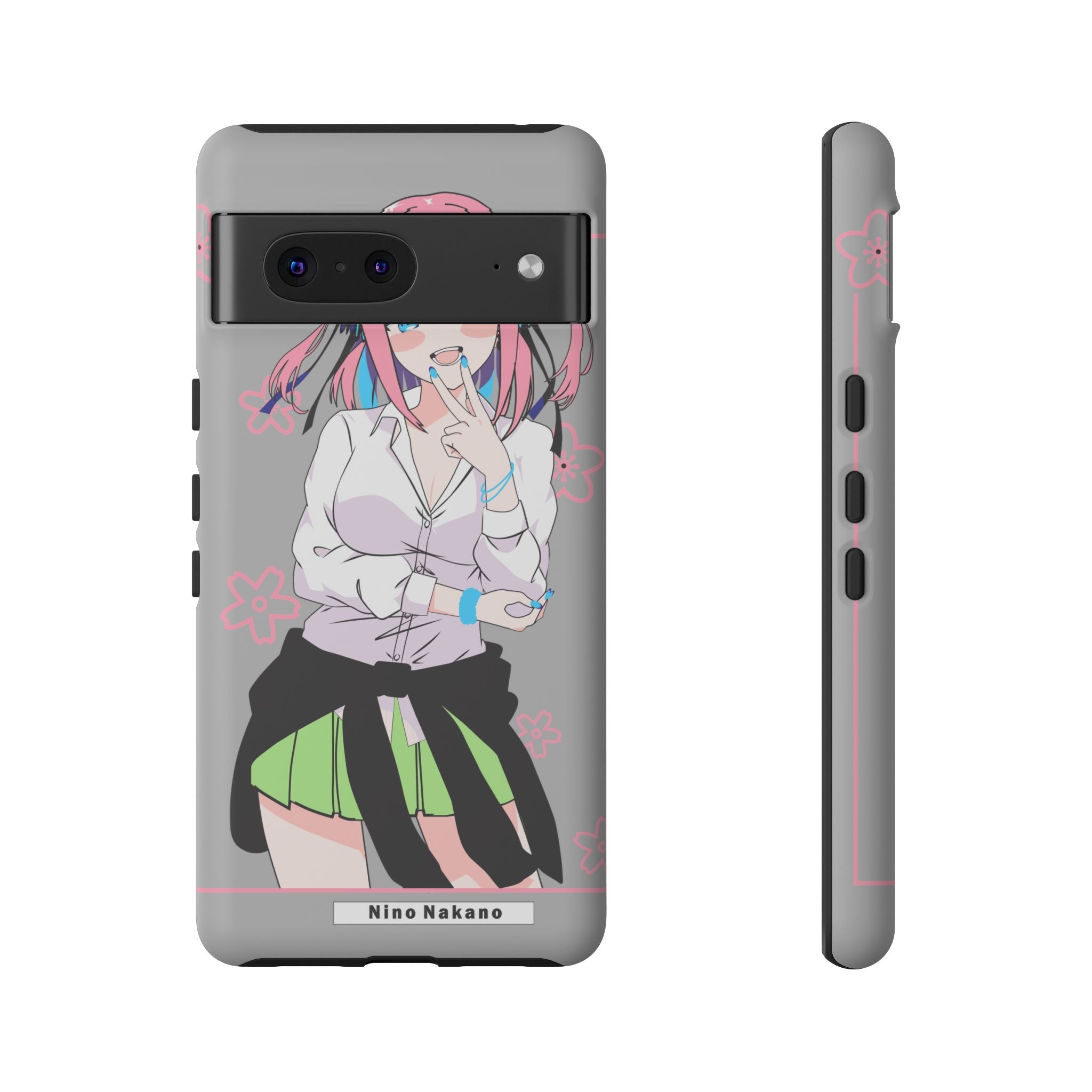 Anime Girl Phone Case — Pink Haired Schoolgirl "Nino Nakano" Cute Otaku Protective Case
