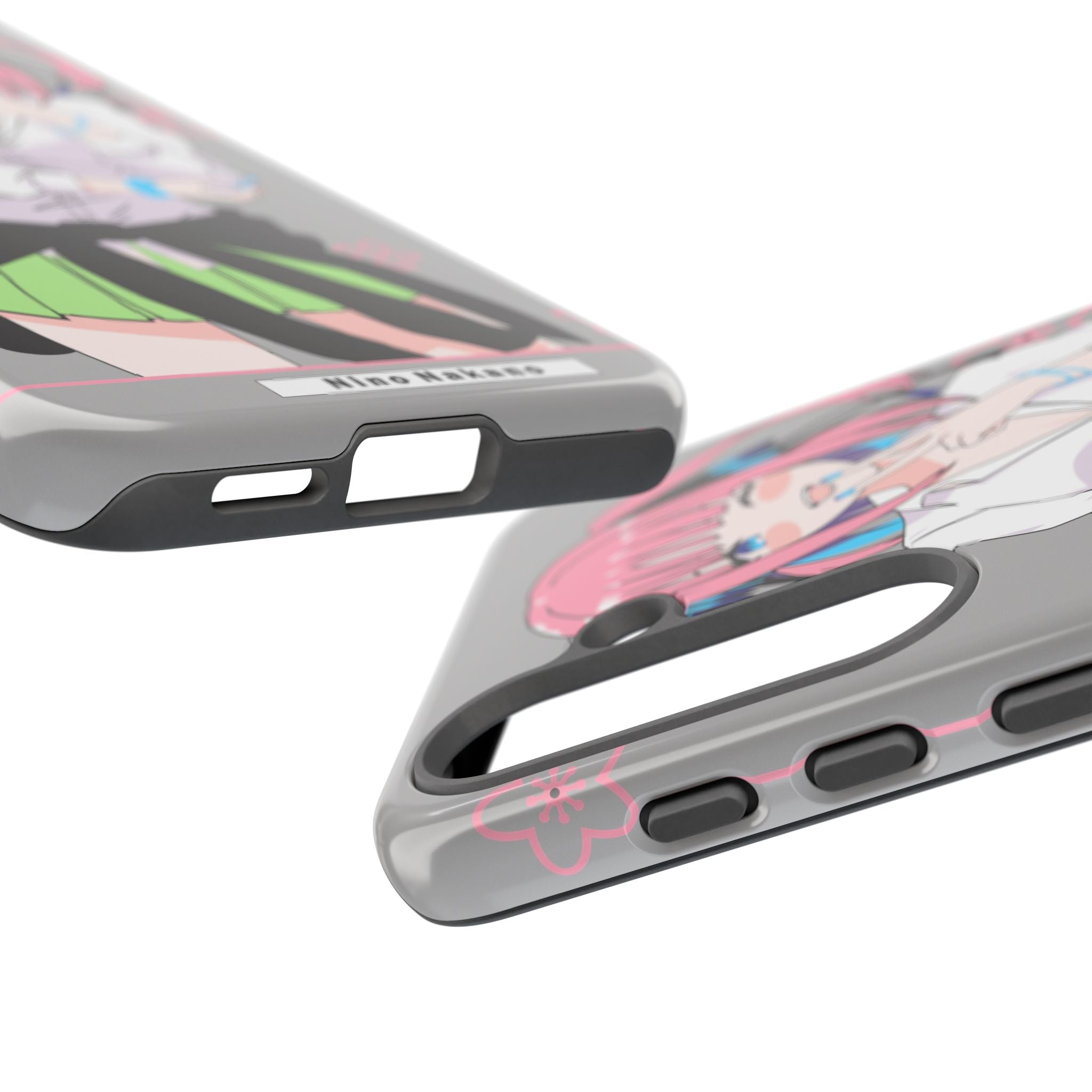 Anime Girl Phone Case — Pink Haired Schoolgirl "Nino Nakano" Cute Otaku Protective Case