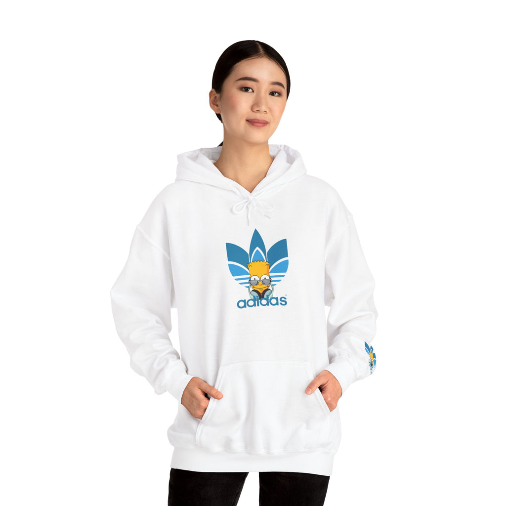 Hoodie — Retro Blue Trefoil Cartoon Logo Hoodie