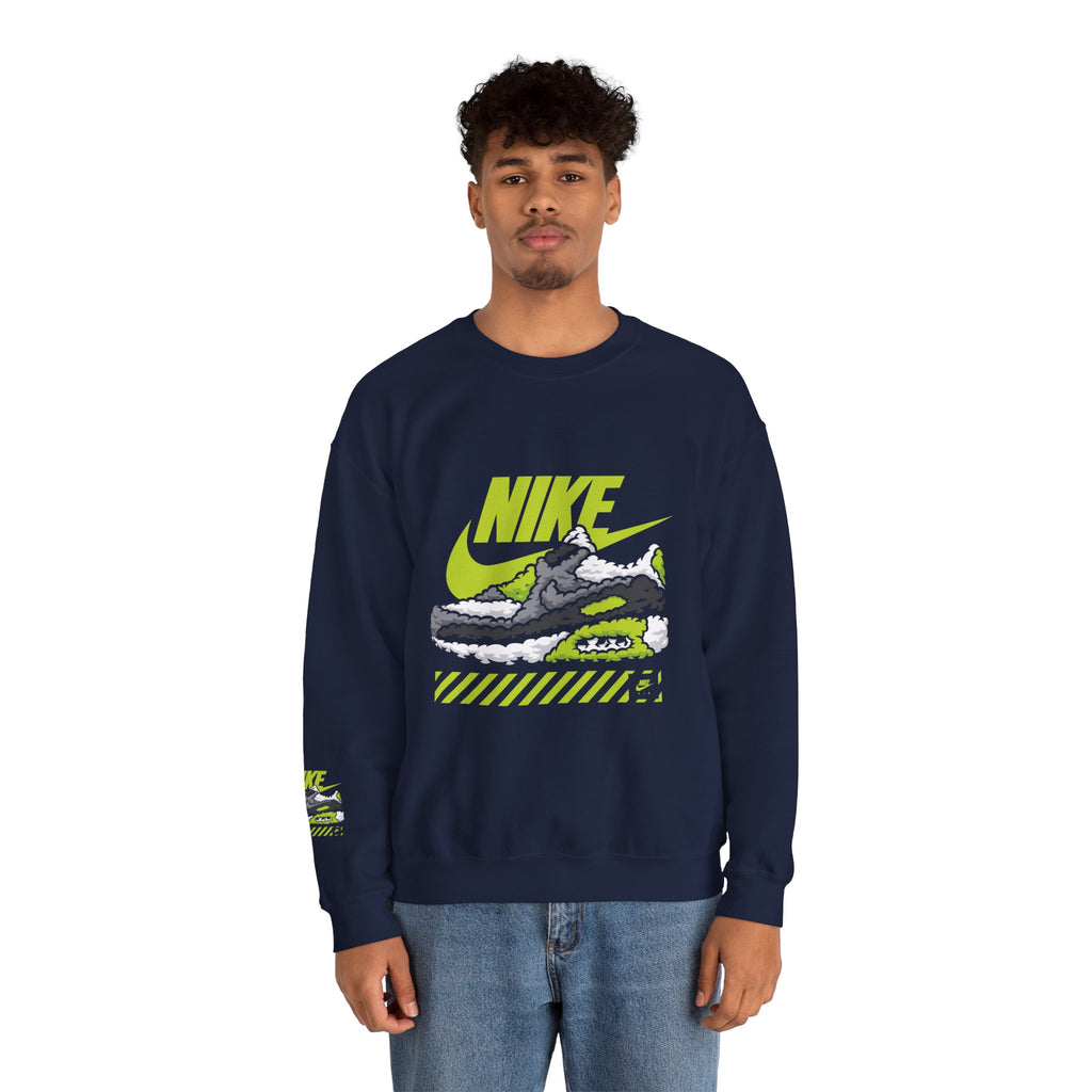 Nike Graphic Crewneck Sweatshirt — Retro Sneaker Logo Pullover