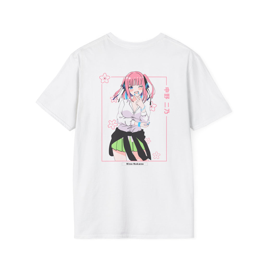 Anime Character T-Shirt — Cute Pink-Haired Schoolgirl Design ("Miku Nakano")