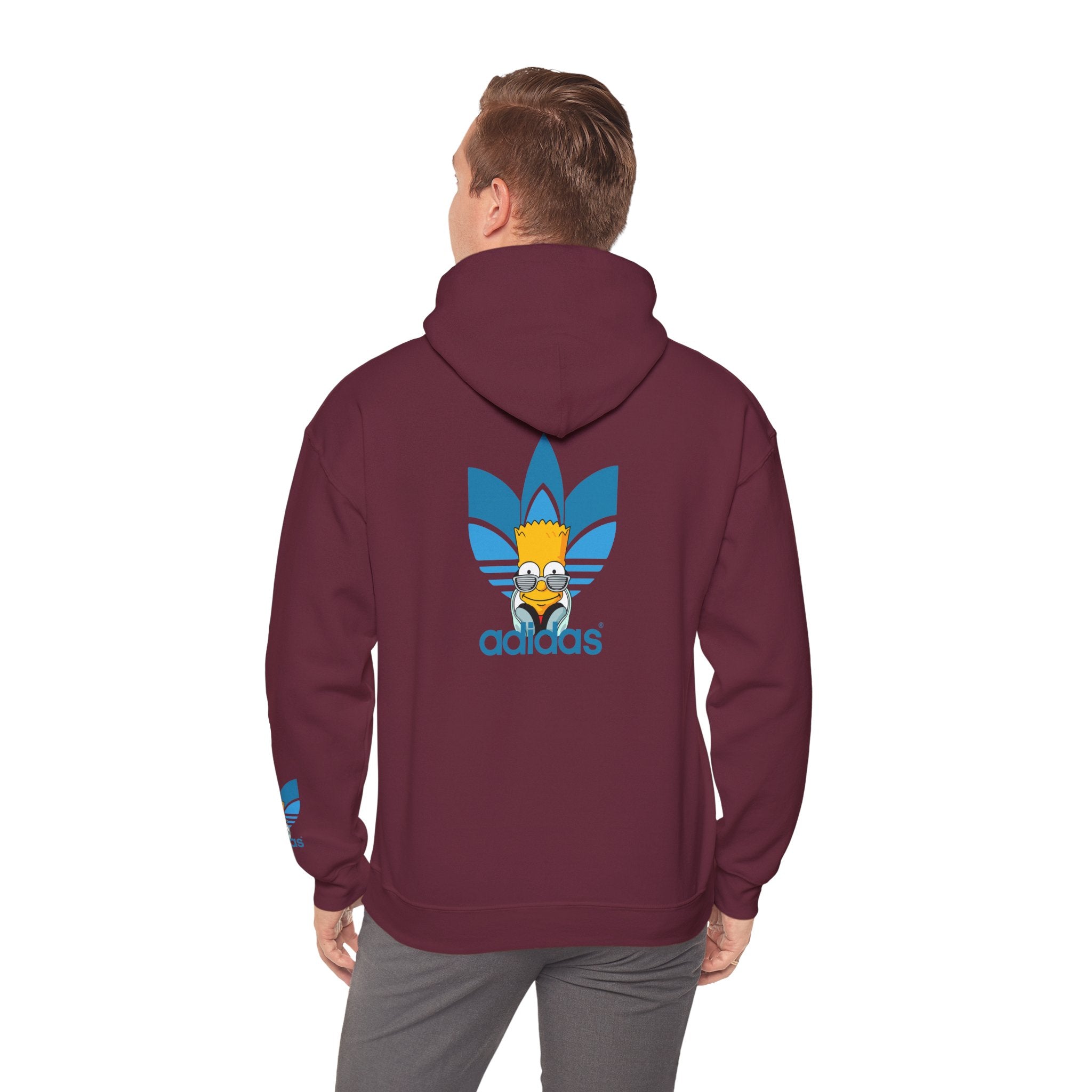 Hoodie — Retro Blue Trefoil Cartoon Logo Hoodie