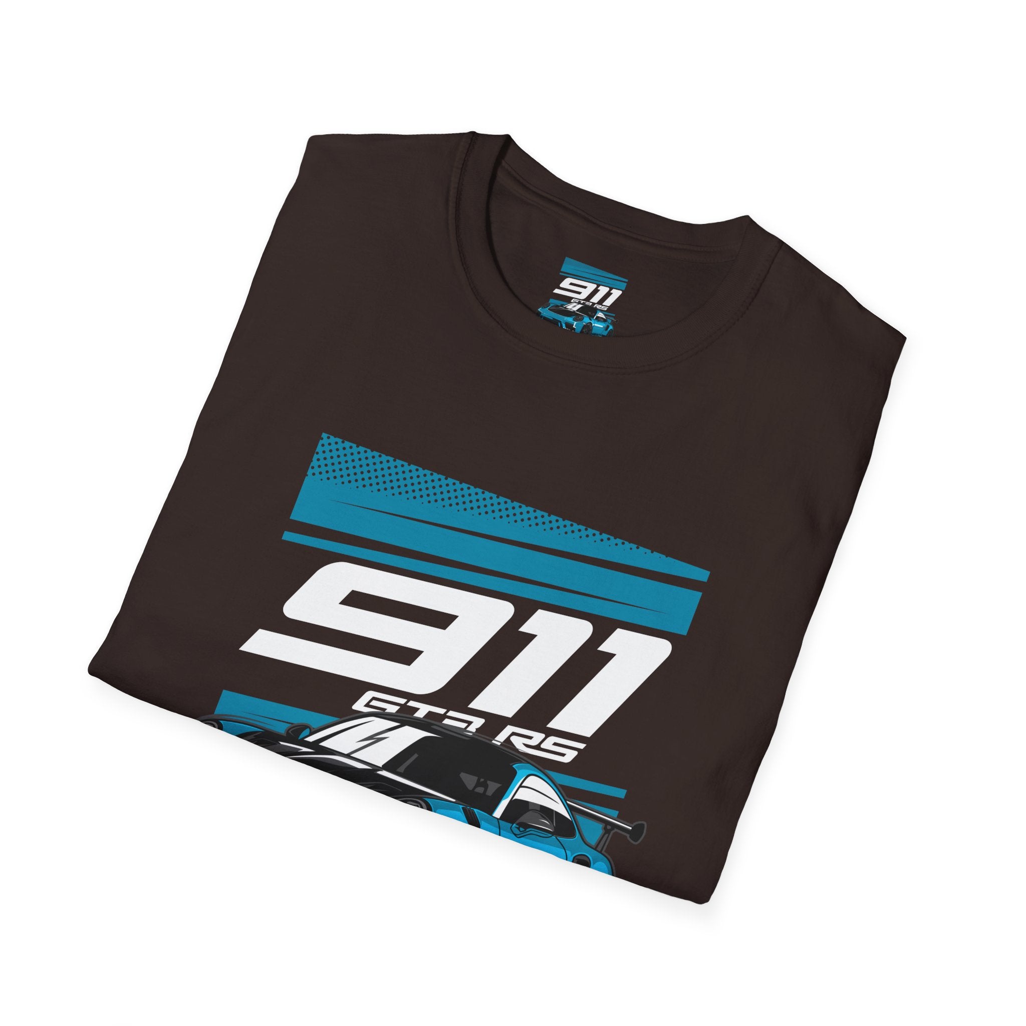 Porsche 911 GT3 RS Racing T-Shirt — Blue Track Car Graphic Tee
