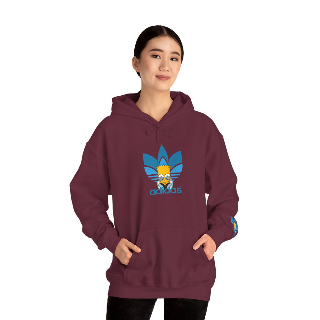 Hoodie — Retro Blue Trefoil Cartoon Logo Hoodie