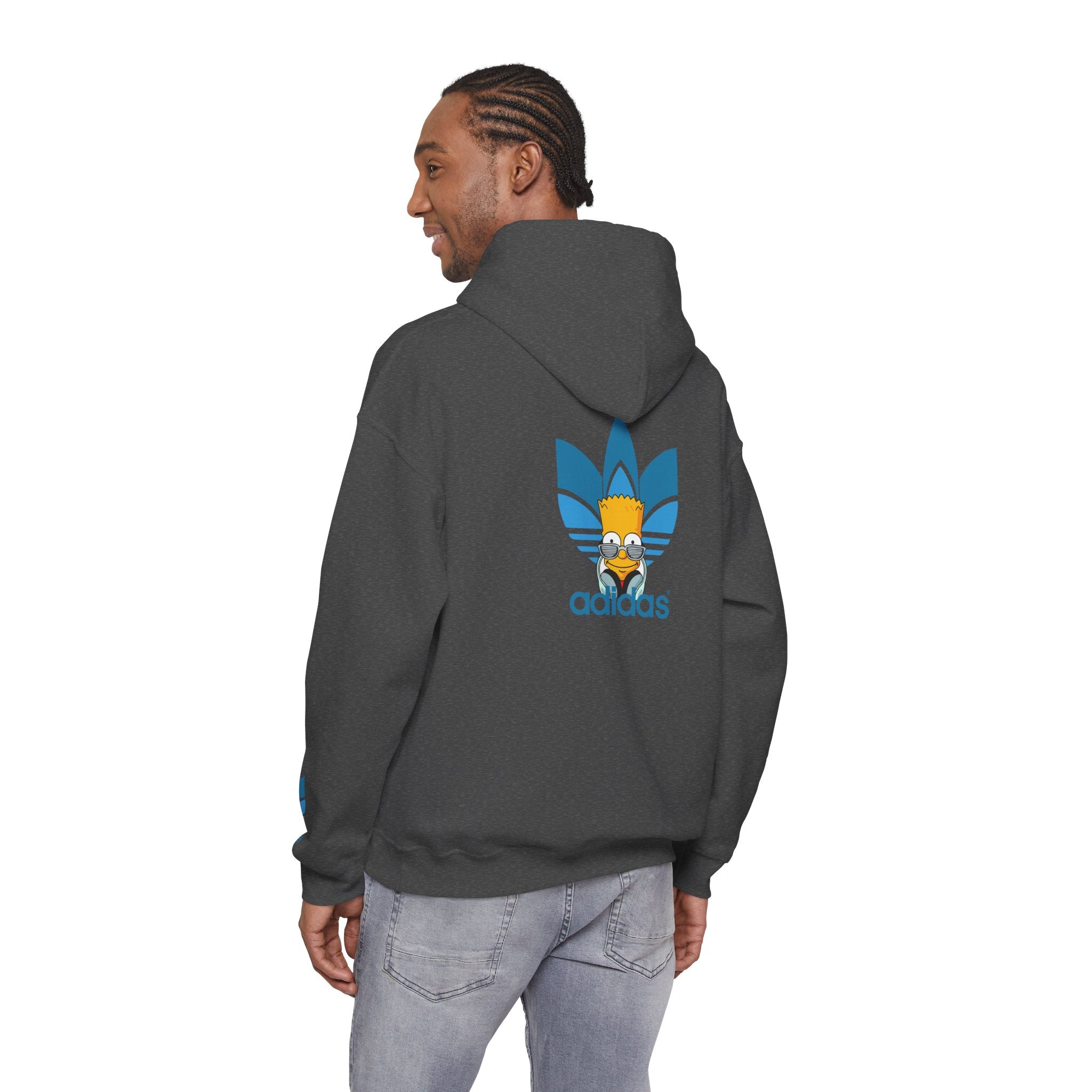 Hoodie — Retro Blue Trefoil Cartoon Logo Hoodie