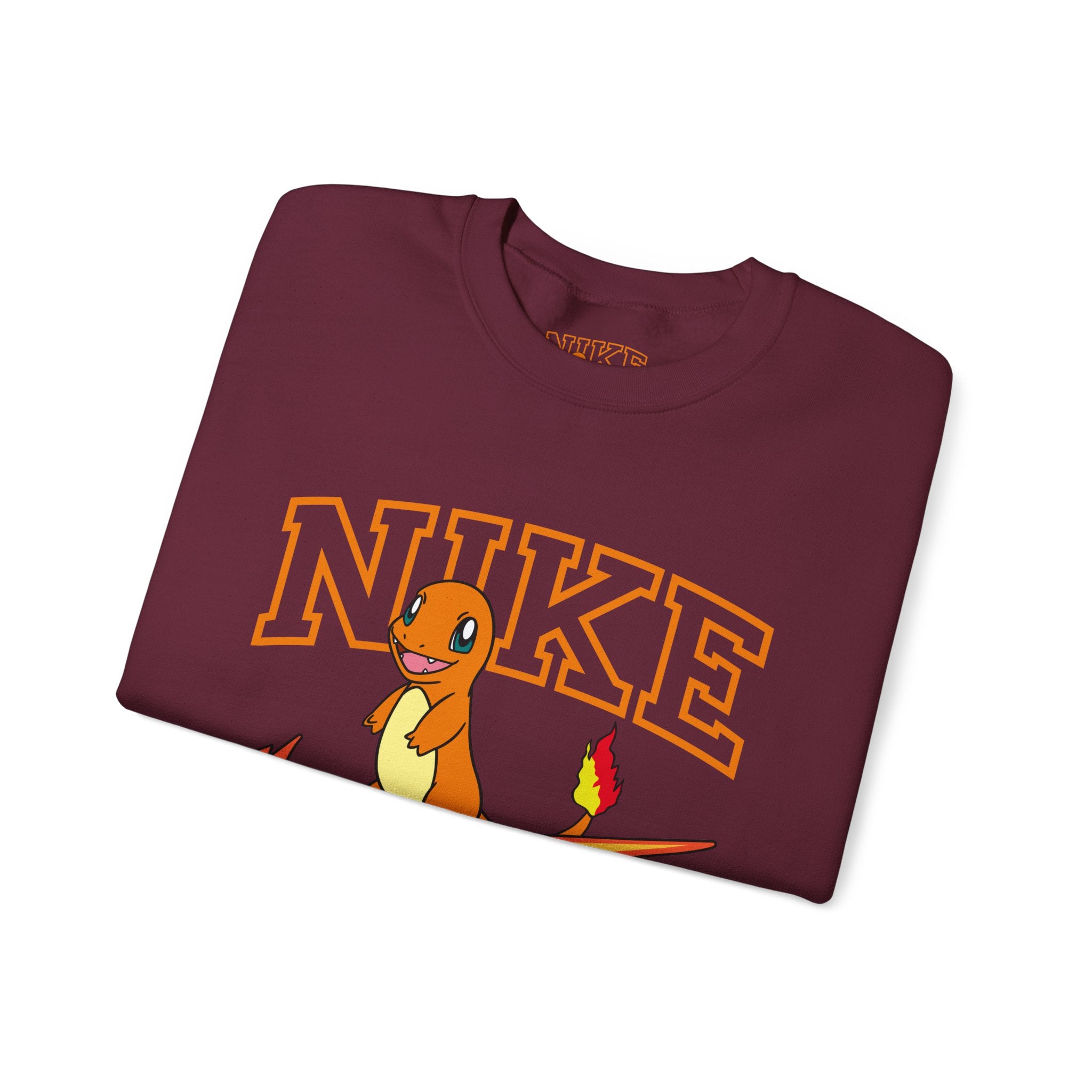 Charmande Flame Swoosh Crewneck Sweatshirt