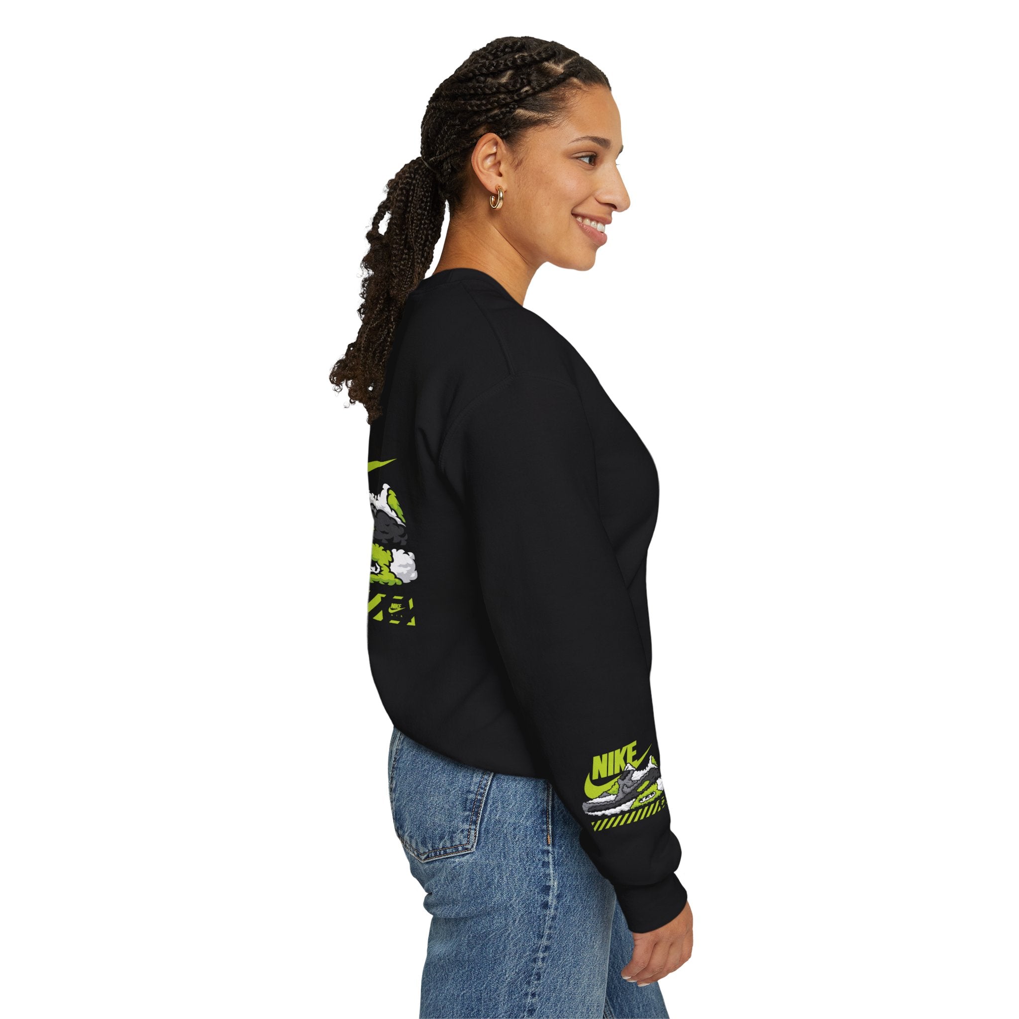 Nike Graphic Crewneck Sweatshirt — Retro Sneaker Logo Pullover