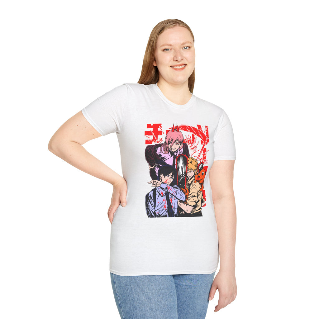 Anime Character Group T-Shirt — Devil Hunter Squad Graphic Tee