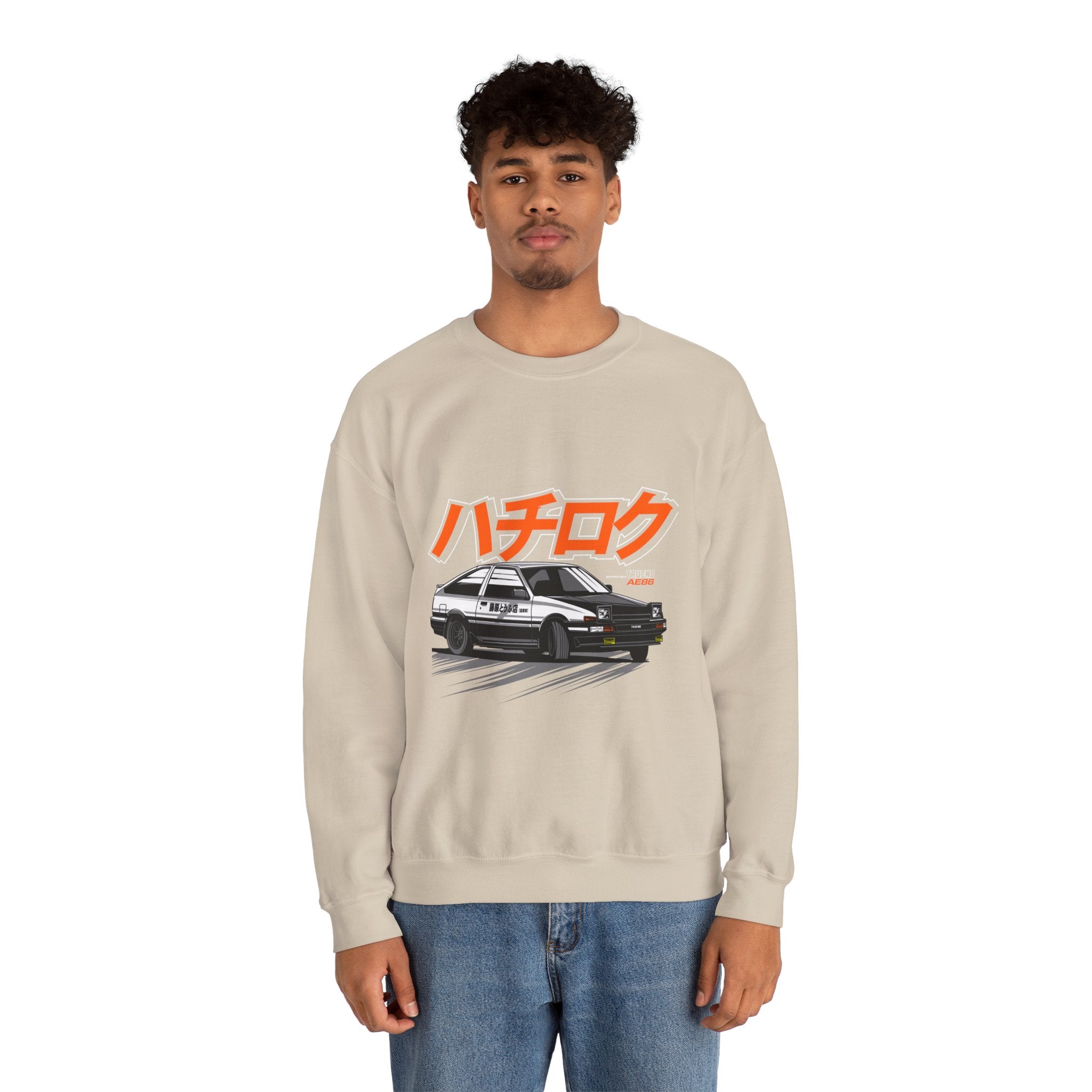 Hachiroku AE86 Car Crewneck Sweatshirt — JDM Drift Classic