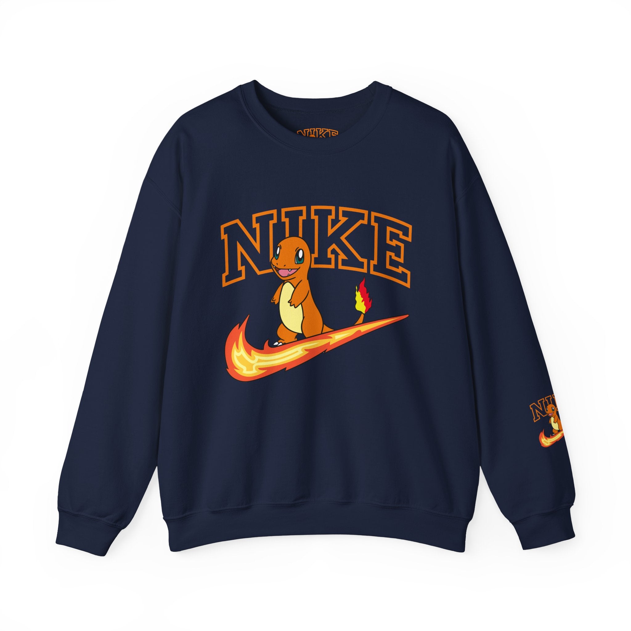Charmande Flame Swoosh Crewneck Sweatshirt