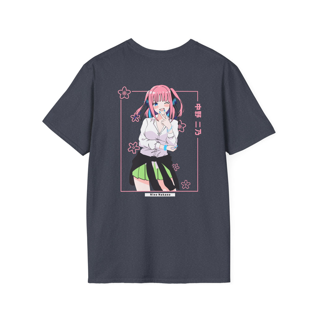 Anime Character T-Shirt — Cute Pink-Haired Schoolgirl Design ("Miku Nakano")