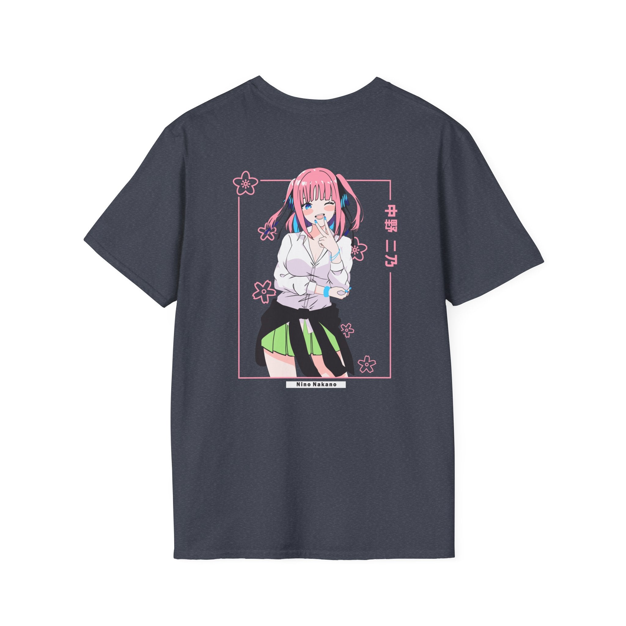 Anime Character T-Shirt — Cute Pink-Haired Schoolgirl Design ("Miku Nakano")