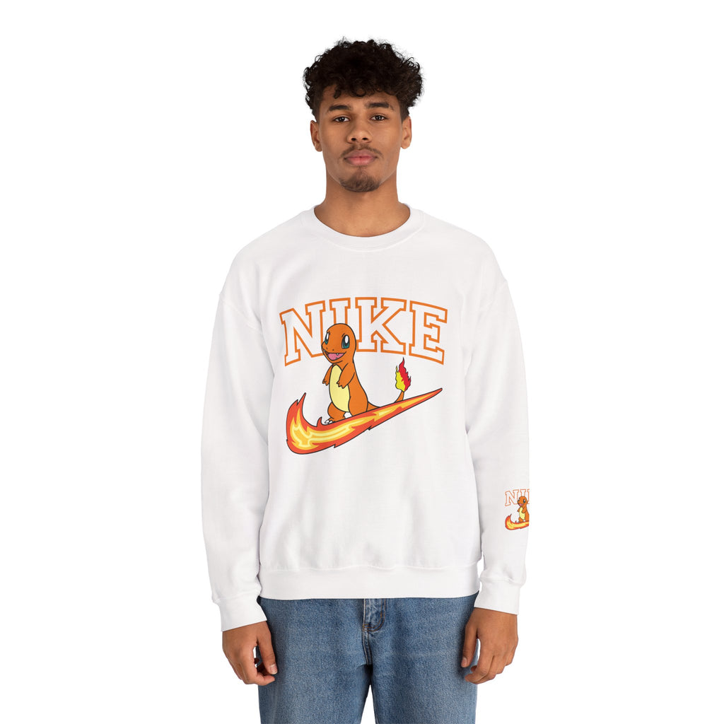 Charmande Flame Swoosh Crewneck Sweatshirt