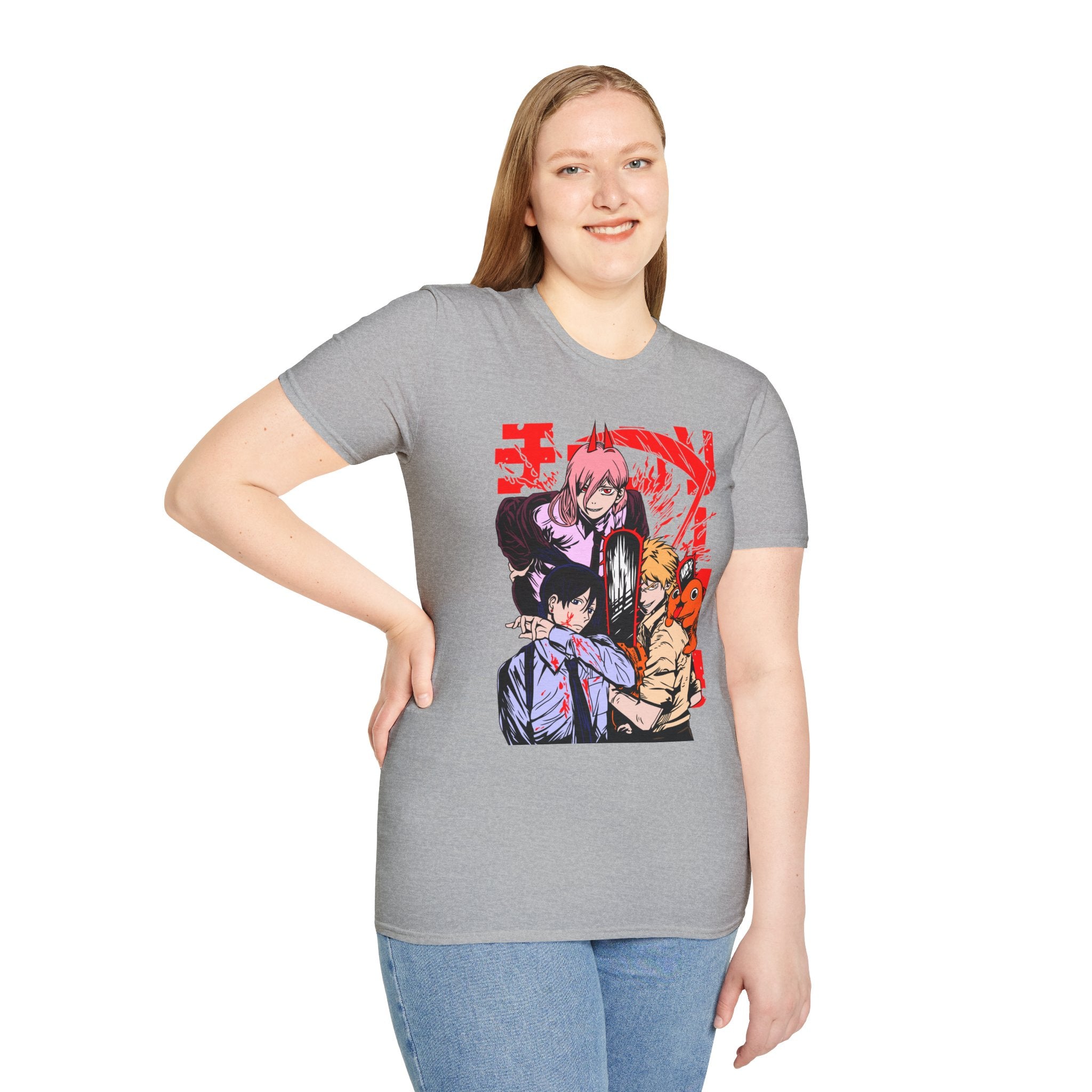 Anime Character Group T-Shirt — Devil Hunter Squad Graphic Tee