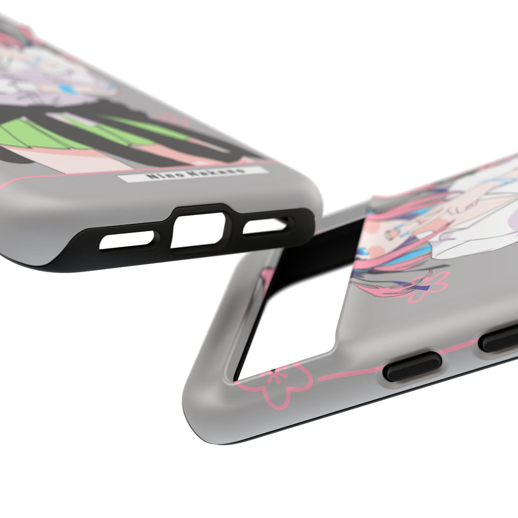 Anime Girl Phone Case — Pink Haired Schoolgirl "Nino Nakano" Cute Otaku Protective Case