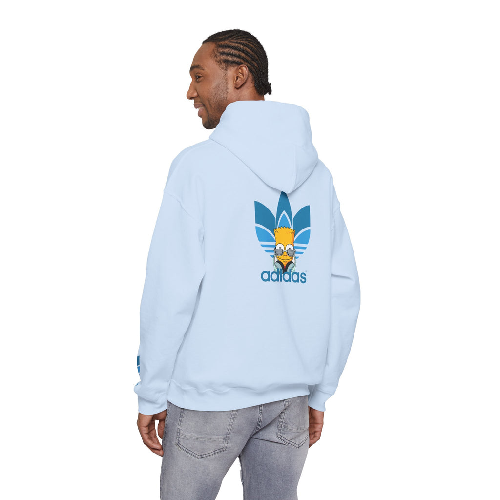 Hoodie — Retro Blue Trefoil Cartoon Logo Hoodie