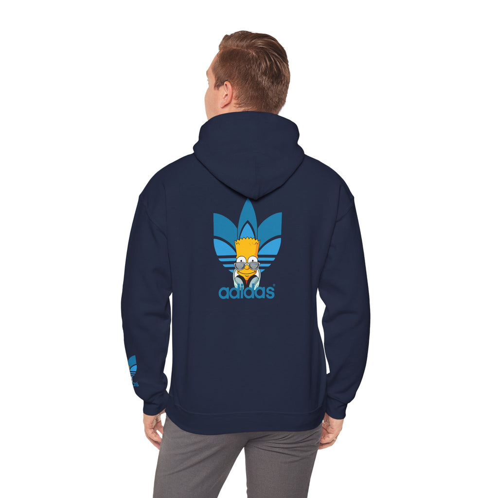 Hoodie — Retro Blue Trefoil Cartoon Logo Hoodie