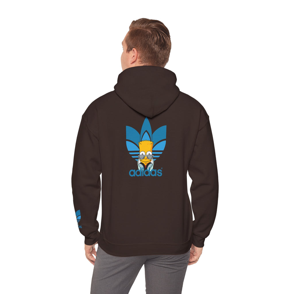 Hoodie — Retro Blue Trefoil Cartoon Logo Hoodie