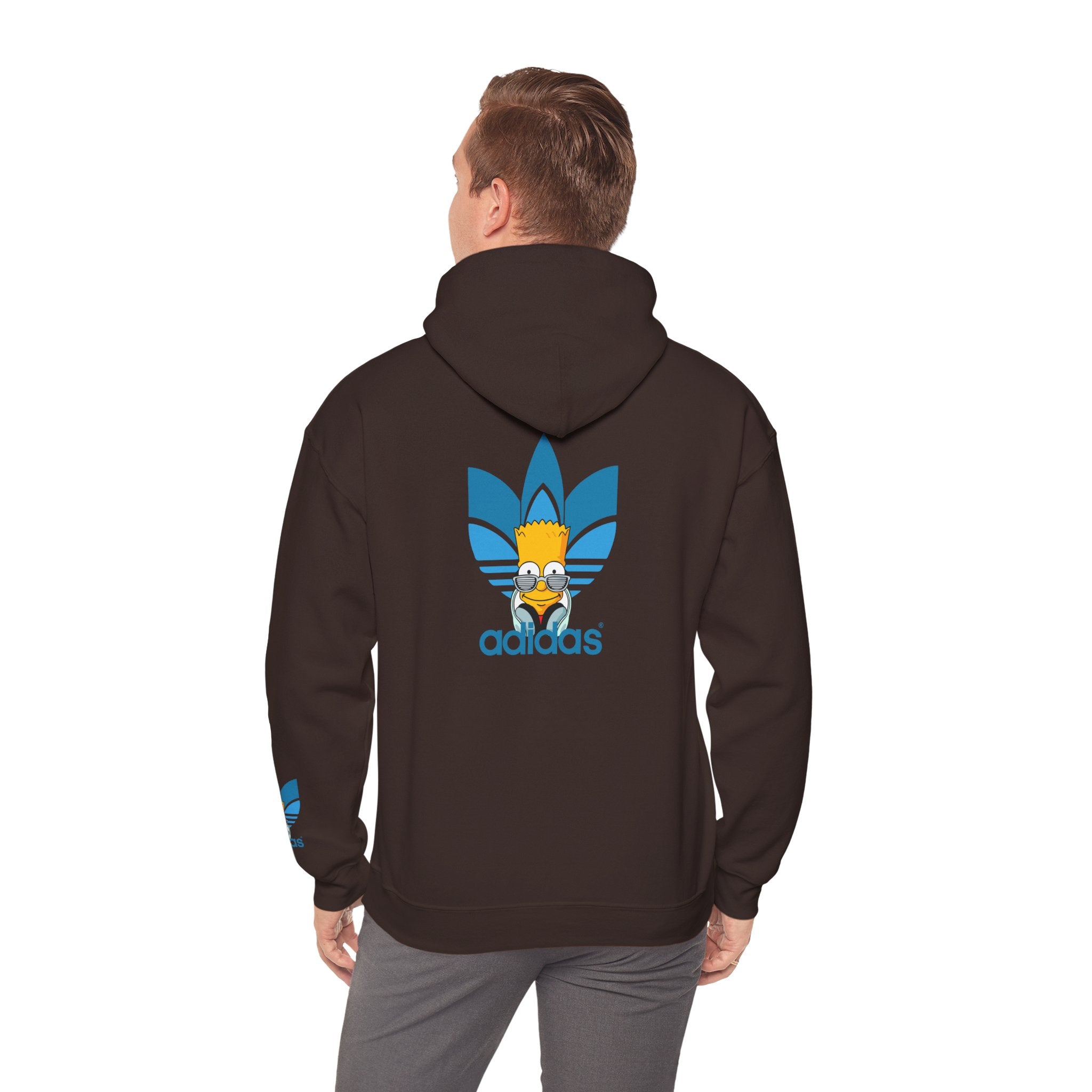 Hoodie — Retro Blue Trefoil Cartoon Logo Hoodie
