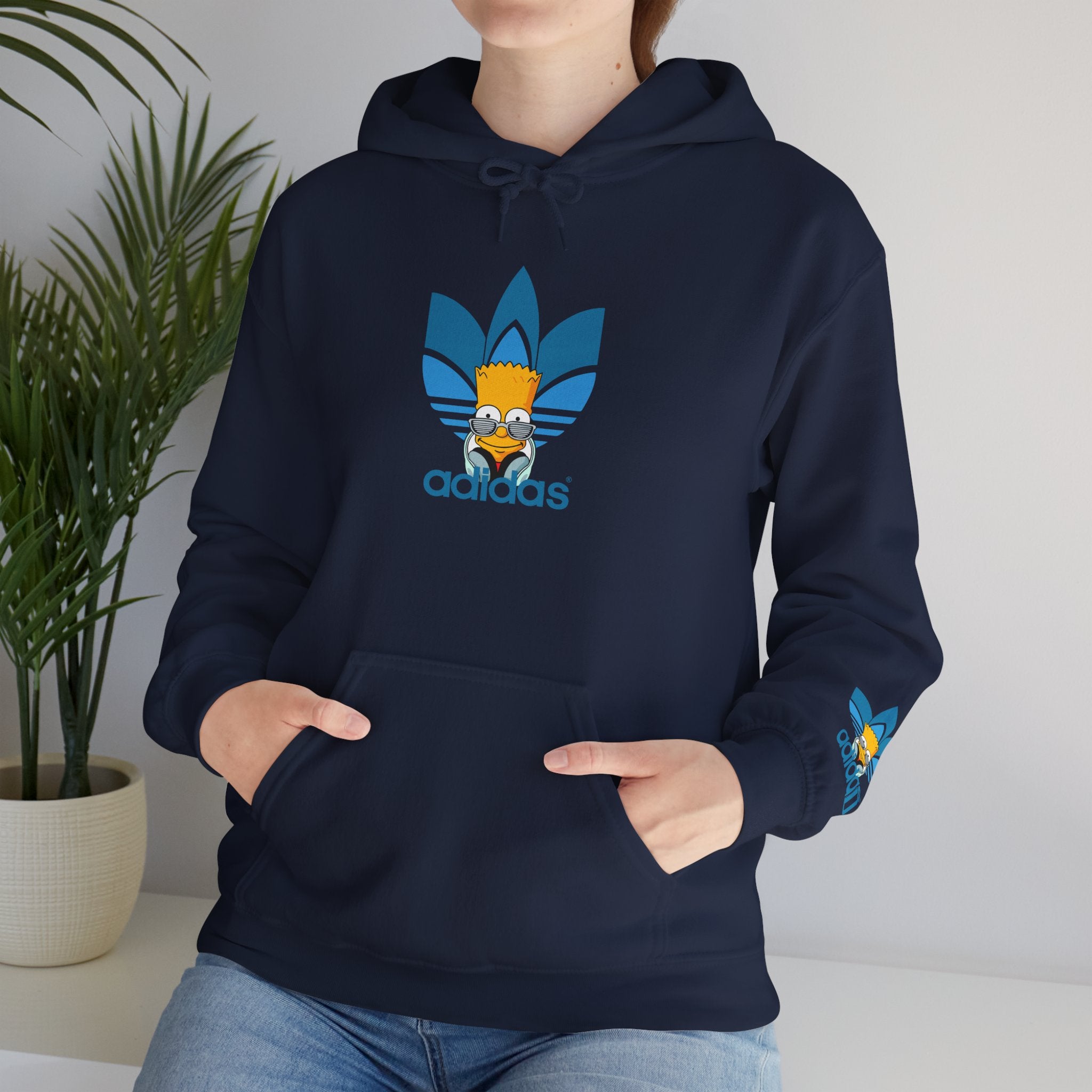 Hoodie — Retro Blue Trefoil Cartoon Logo Hoodie
