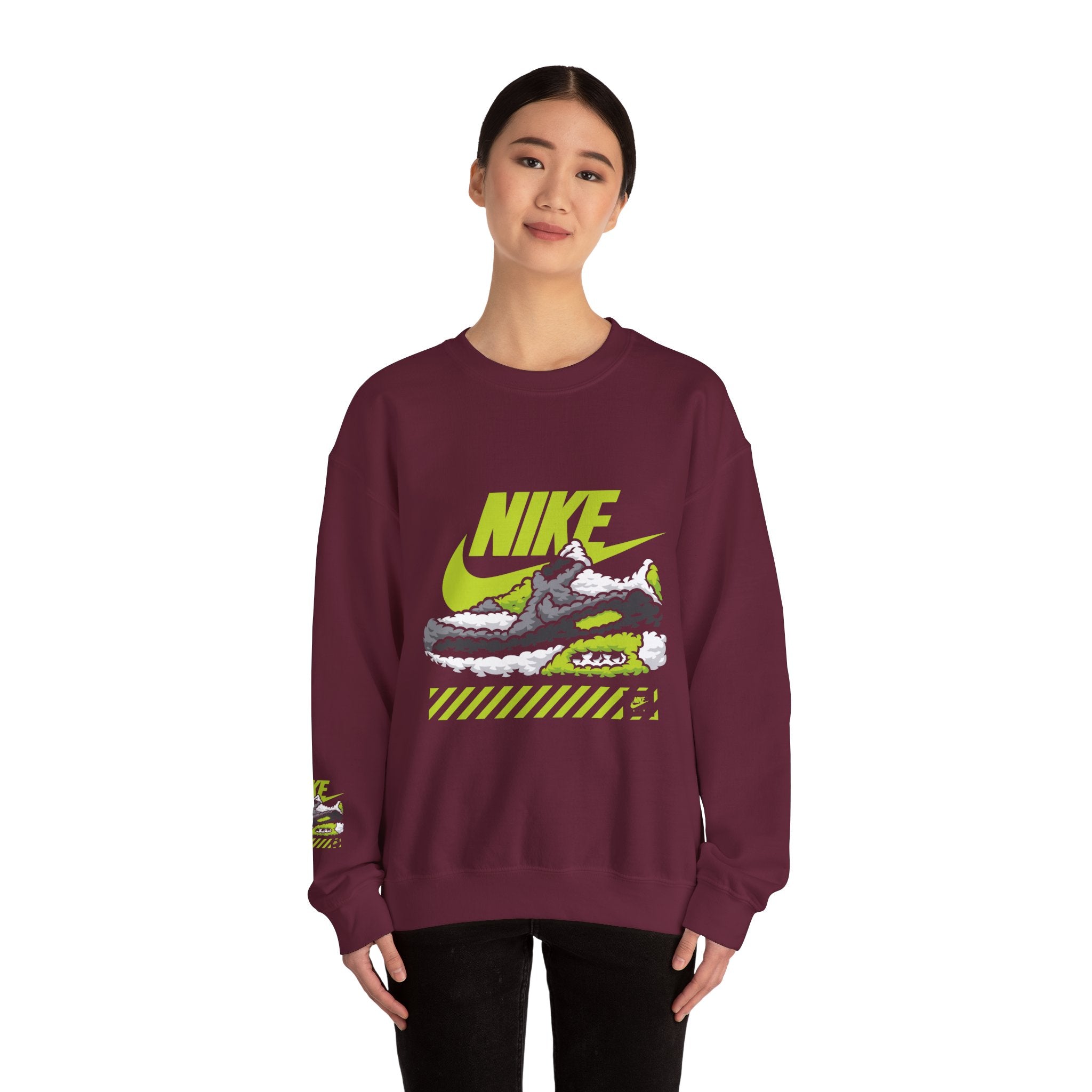 Nike Graphic Crewneck Sweatshirt — Retro Sneaker Logo Pullover