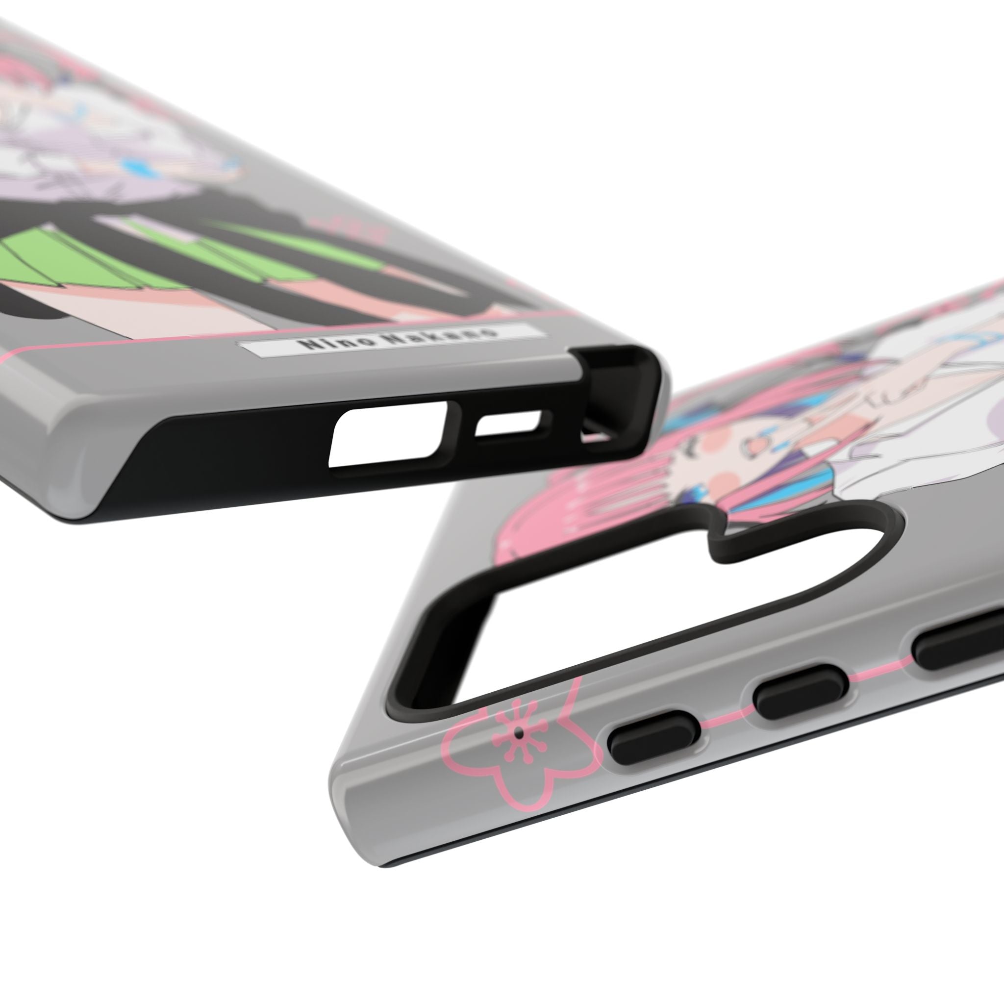Anime Girl Phone Case — Pink Haired Schoolgirl "Nino Nakano" Cute Otaku Protective Case