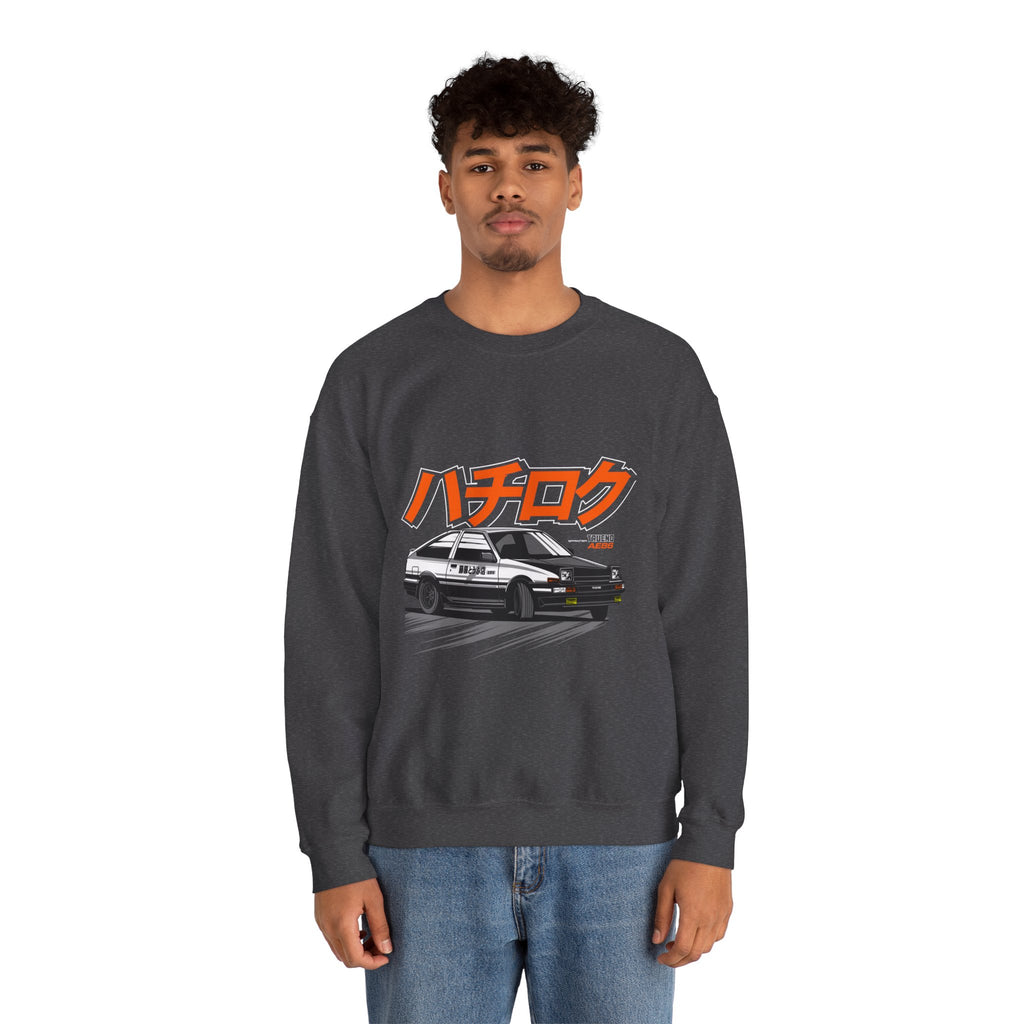 Hachiroku AE86 Car Crewneck Sweatshirt — JDM Drift Classic