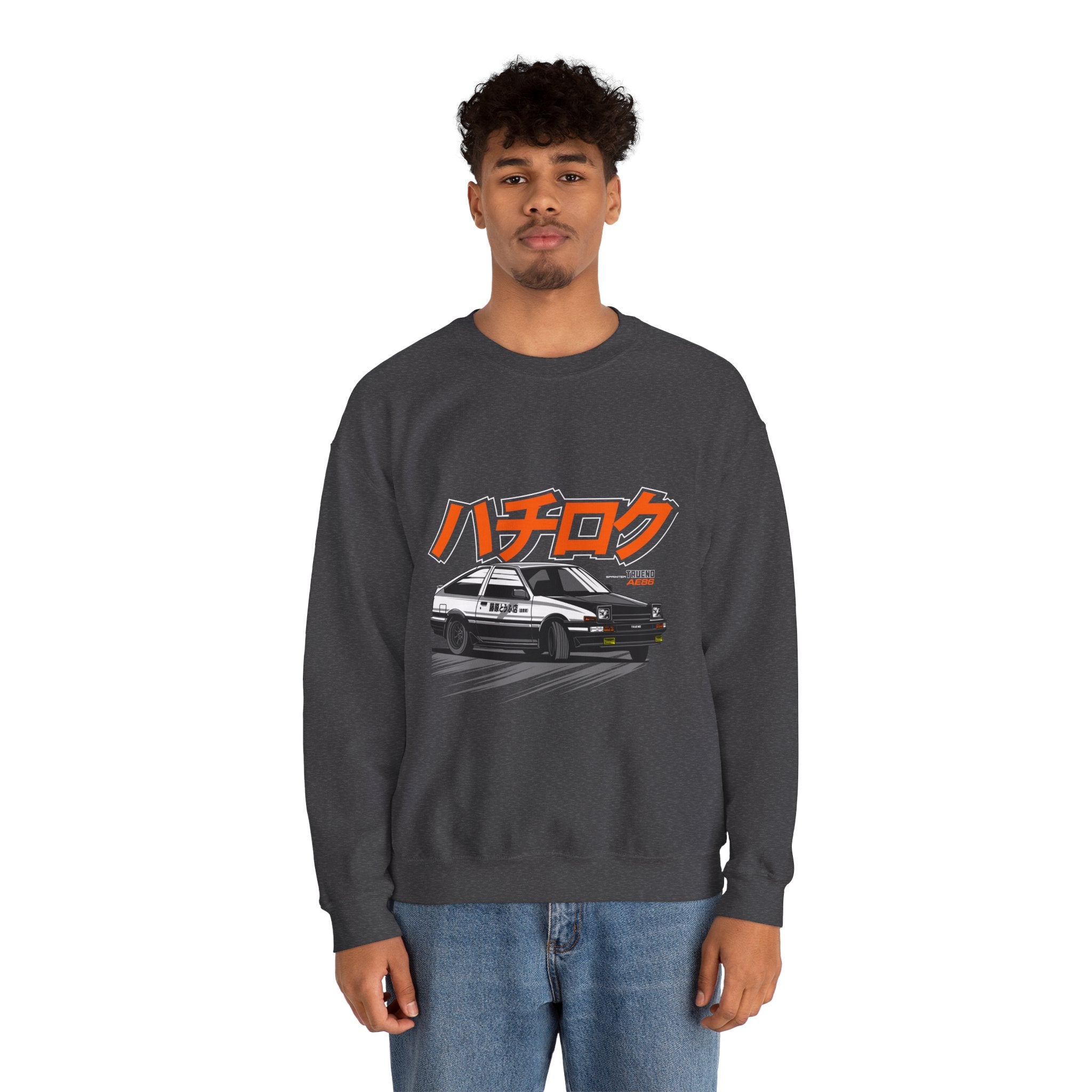 Hachiroku AE86 Car Crewneck Sweatshirt — JDM Drift Classic